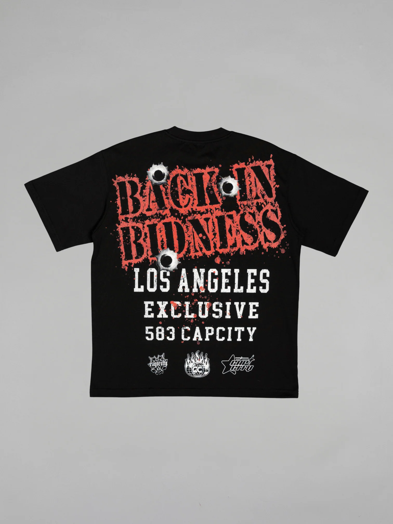 CAP CITY X SHORELINE MAFIA BLACK "LOS ANGELES EXCLUSIVE" TEE - UNISEX - Image 5
