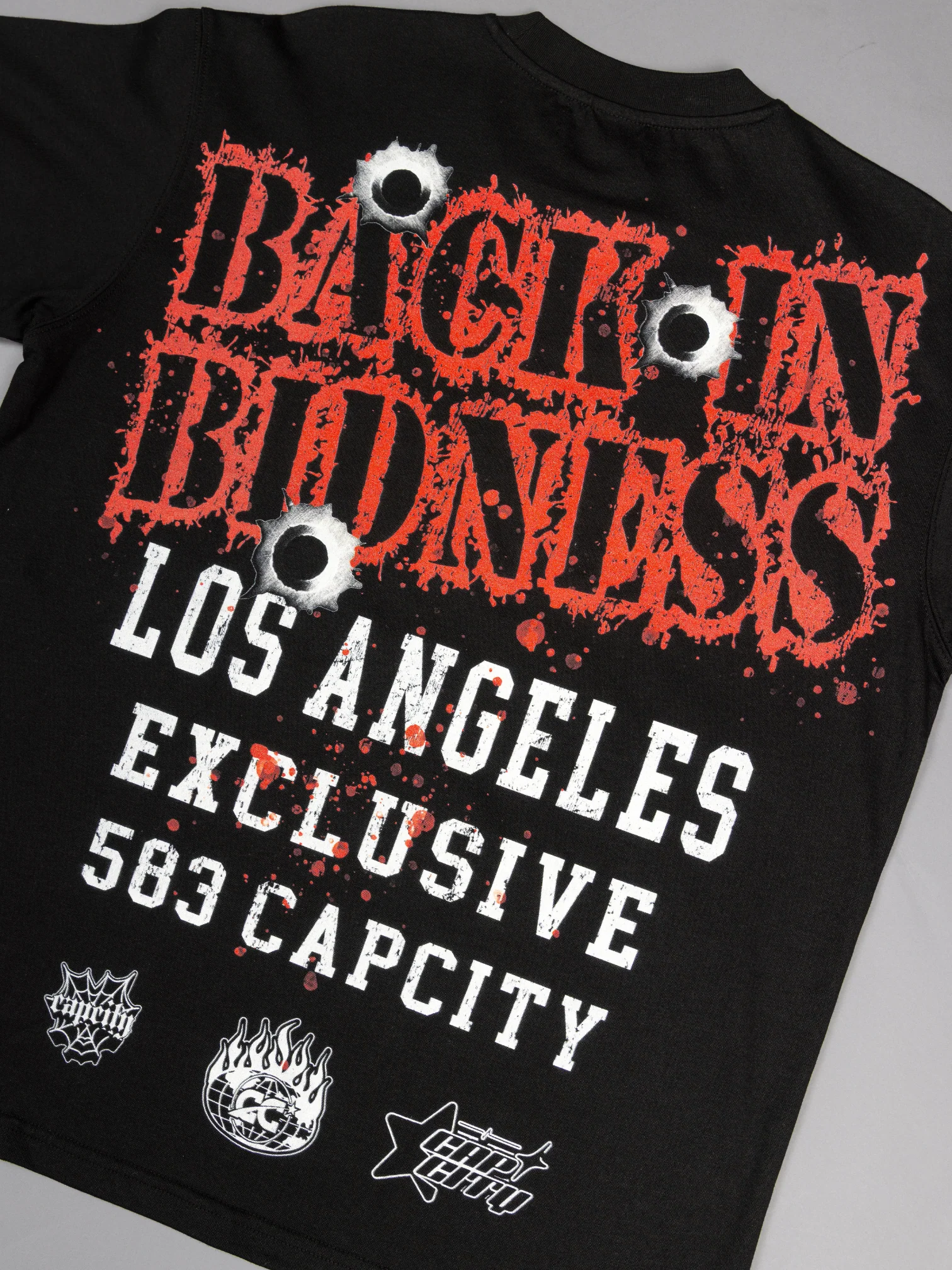 CAP CITY X SHORELINE MAFIA BLACK "LOS ANGELES EXCLUSIVE" TEE - UNISEX - Image 9