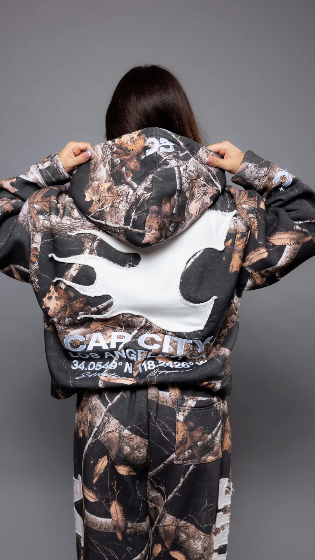 CAP CITY X SHORELINE MAFIA BLACK CAMO ZIP UP HOODIE -UNISEX - Image 3