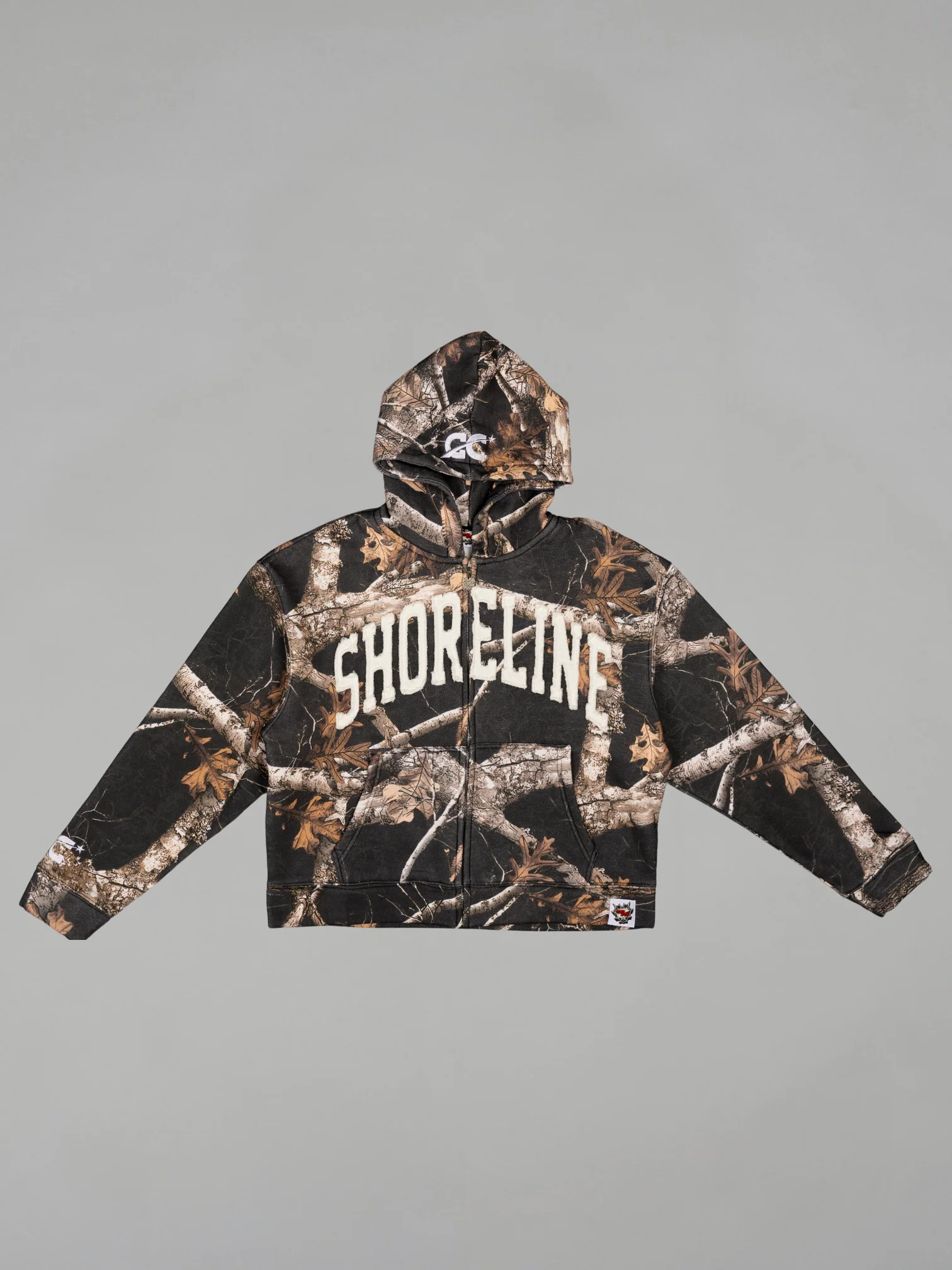 CAP CITY X SHORELINE MAFIA BLACK CAMO ZIP UP HOODIE -UNISEX - Image 5