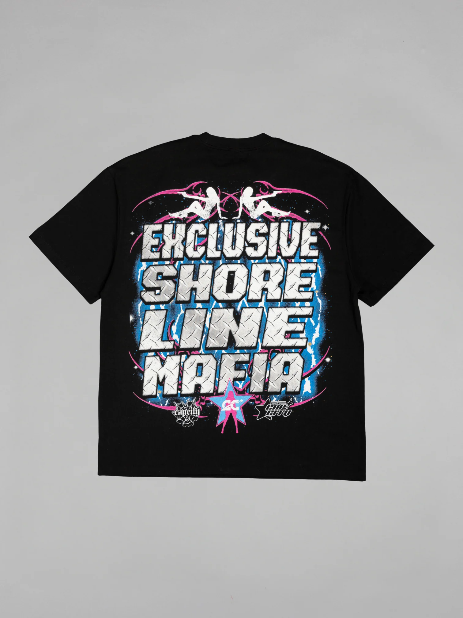 CAP CITY X SHORELINE MAFIA BLACK/COTTON CANDY MEMBERS ONLY TEE - UNISEX - Image 7