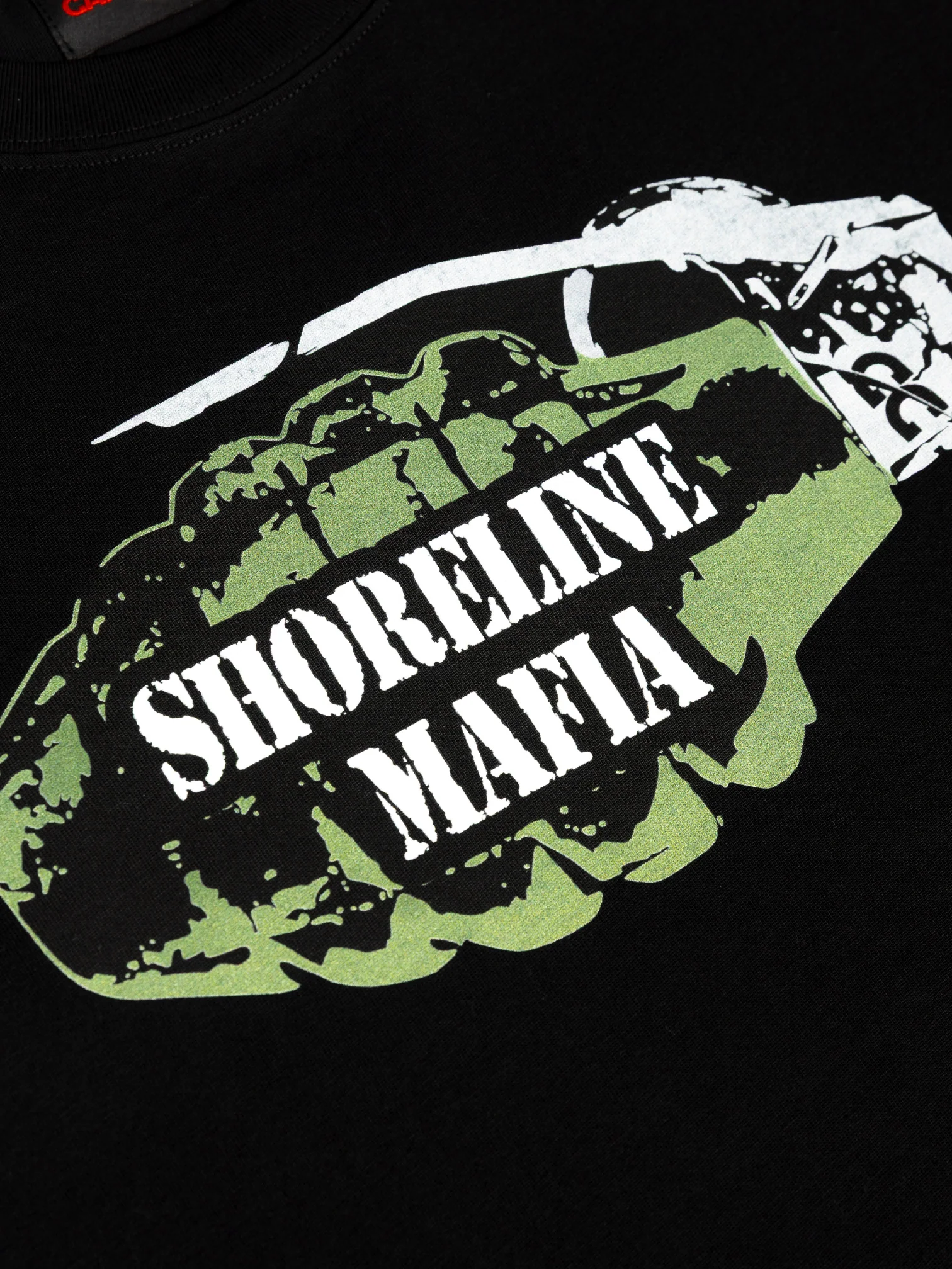 CAP CITY X SHORELINE MAFIA BLACK GRENADE "BACK IN BIDNESS" TEE - UNISEX - Image 5