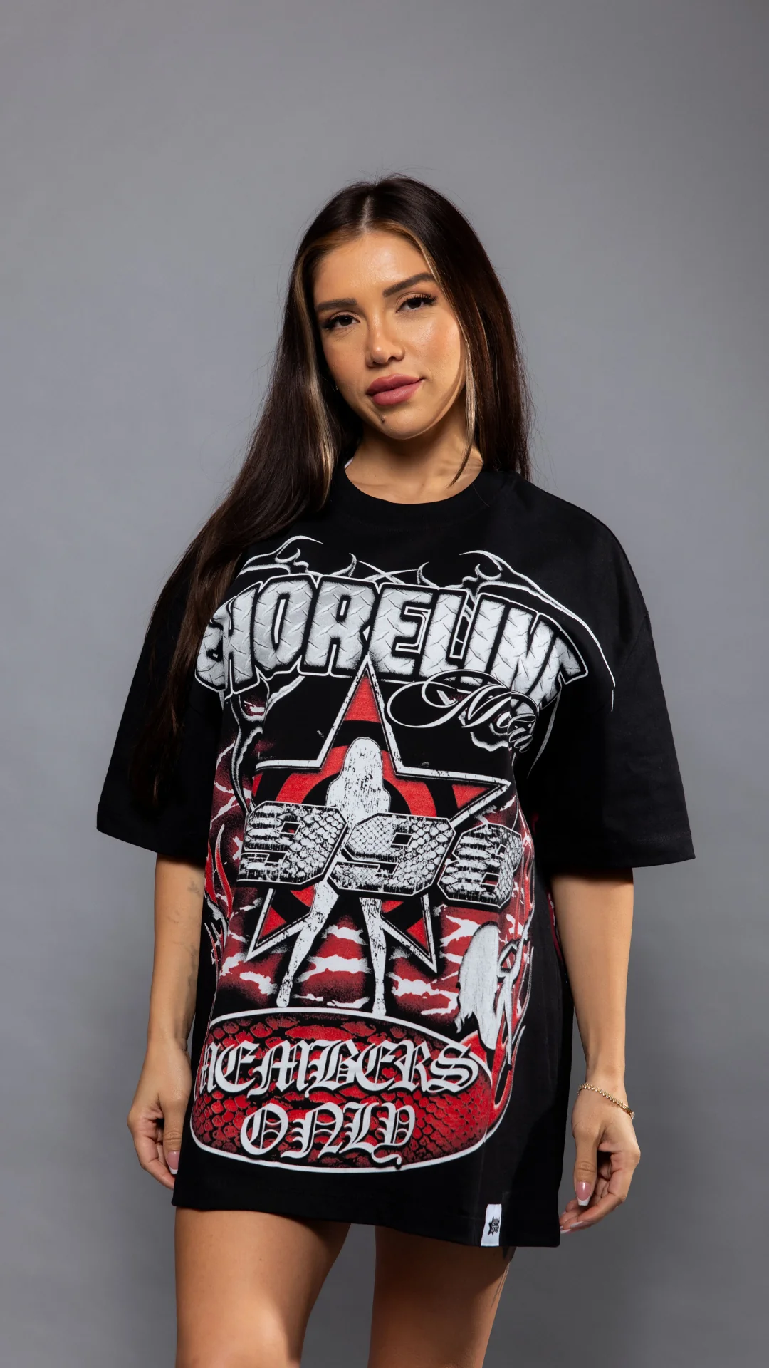 CAP CITY X SHORELINE MAFIA BLACK/RED MEMBERS ONLY TEE - UNISEX - Image 3