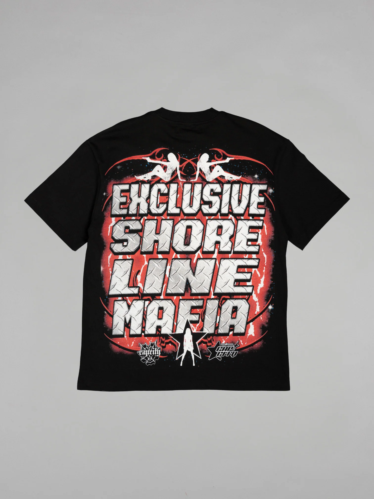 CAP CITY X SHORELINE MAFIA BLACK/RED MEMBERS ONLY TEE - UNISEX - Image 5