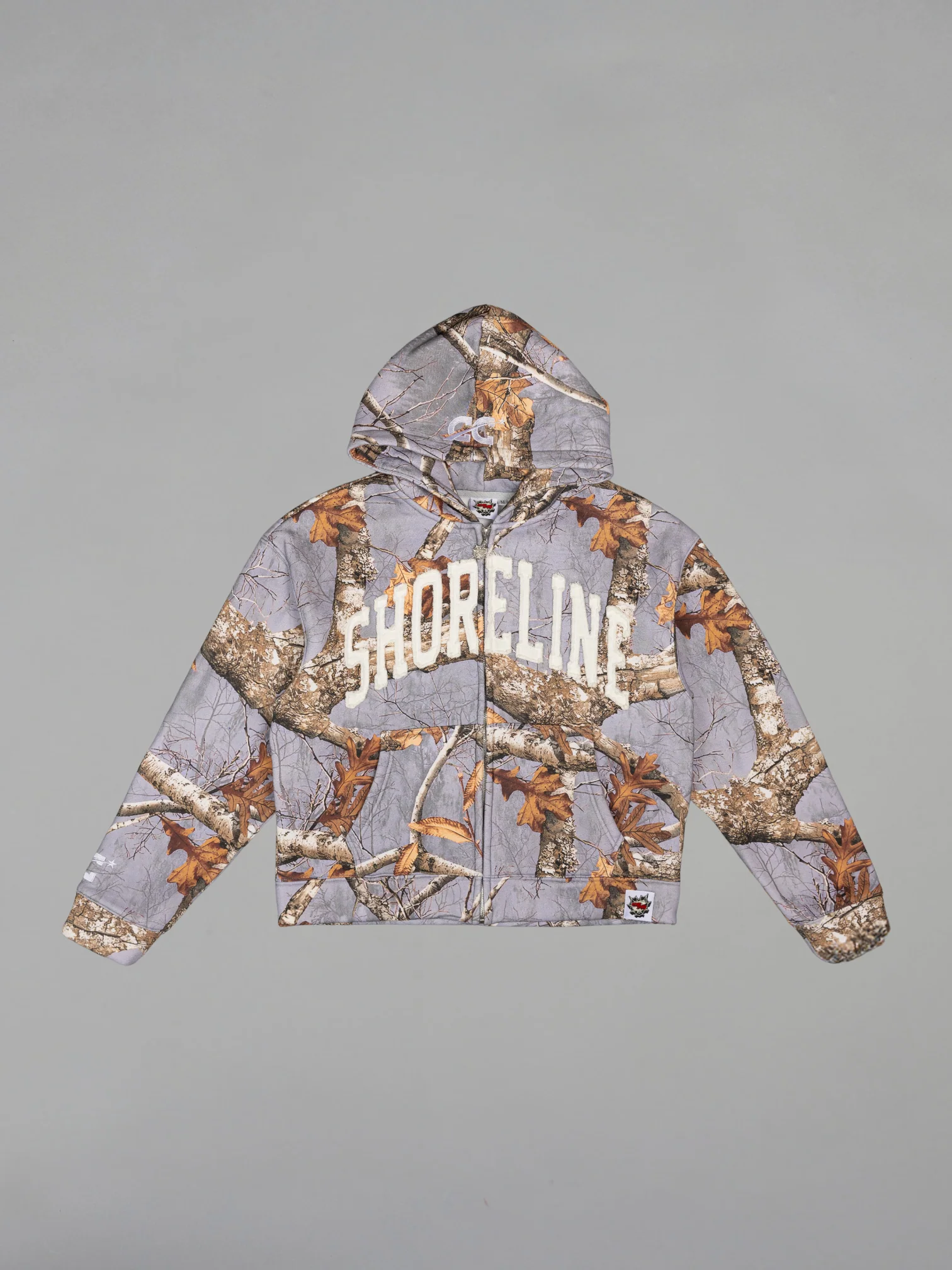 CAP CITY X SHORELINE MAFIA GREY CAMO ZIP UP HOODIE -UNISEX - Image 5