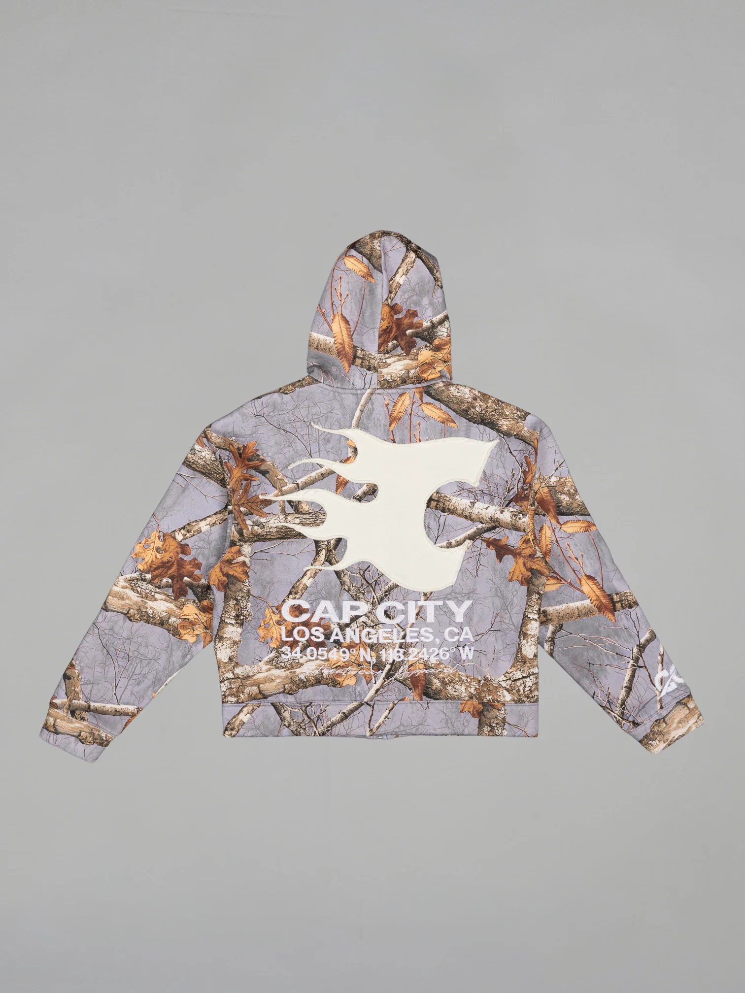 CAP CITY X SHORELINE MAFIA GREY CAMO ZIP UP HOODIE -UNISEX - Image 6