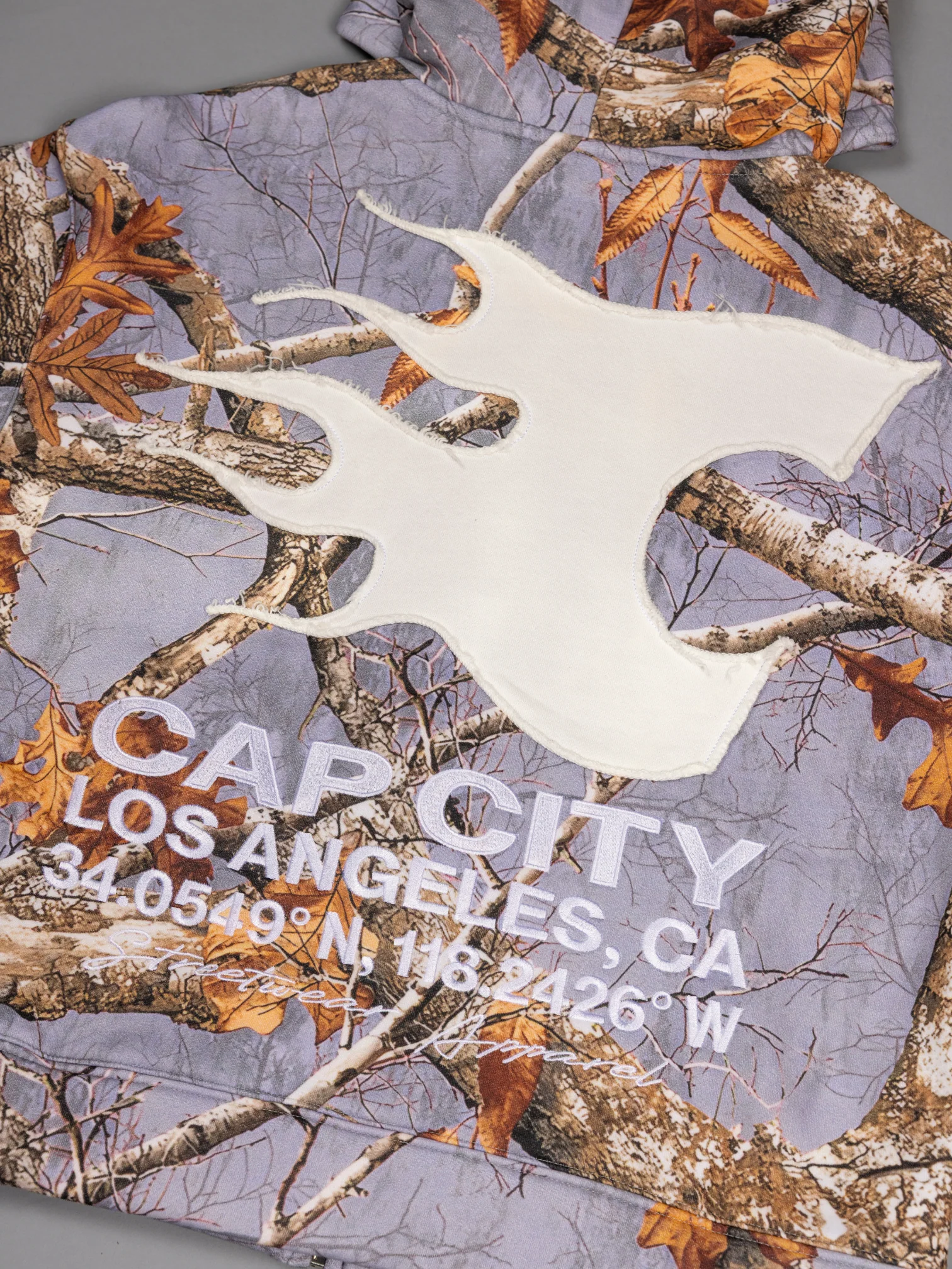 CAP CITY X SHORELINE MAFIA GREY CAMO ZIP UP HOODIE -UNISEX - Image 9