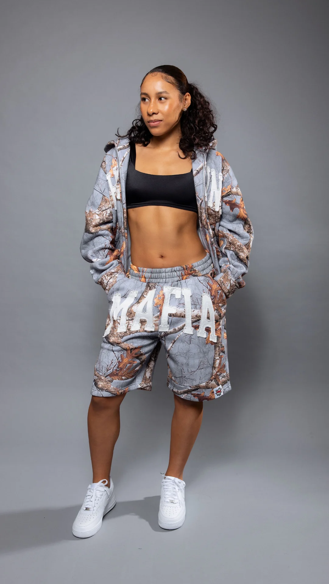 CAP CITY X SHORELINE MAFIA GREY CAMO SHORTS - UNISEX - Image 3