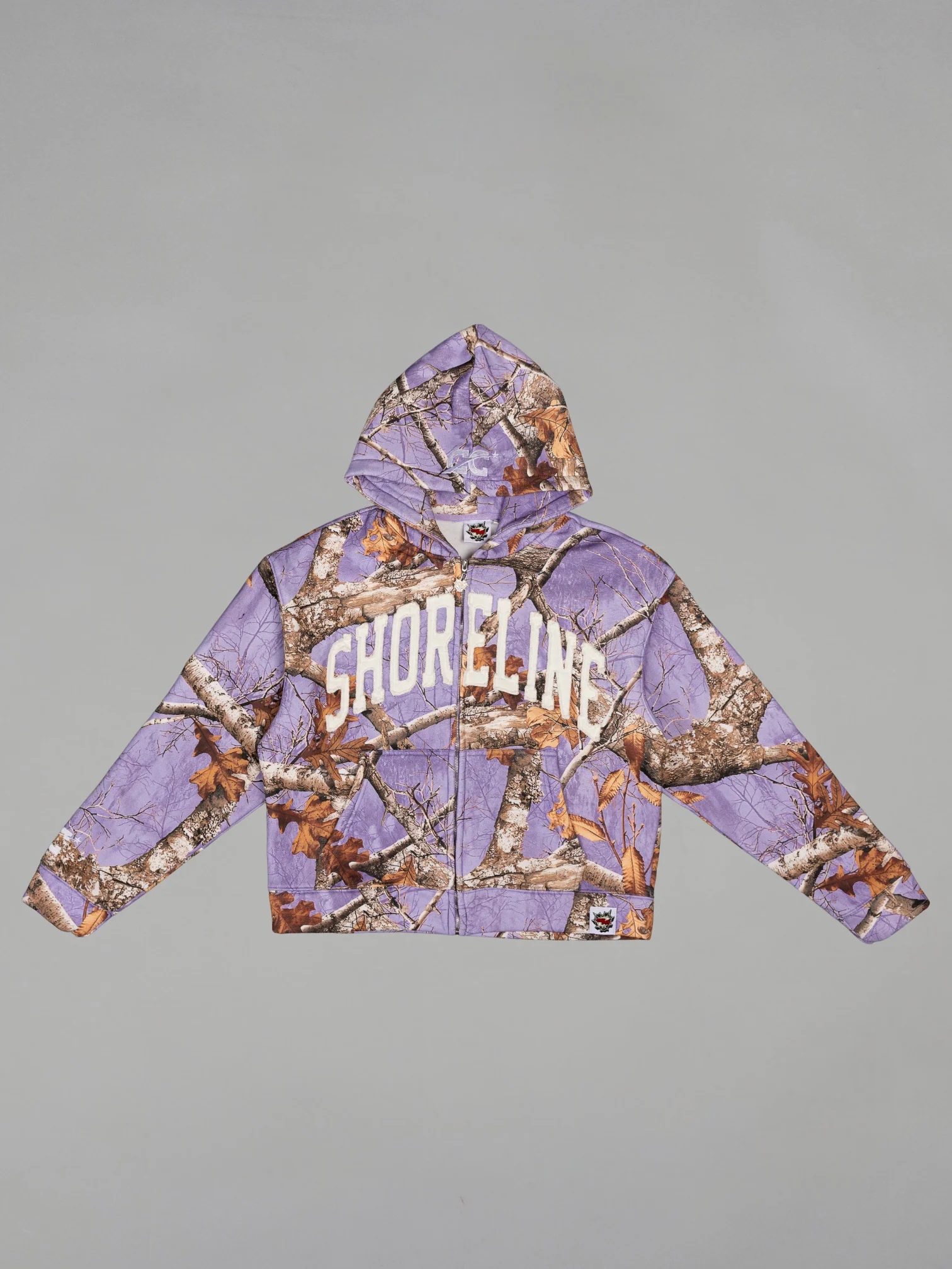 CAP CITY X SHORELINE MAFIA LAVENDER CAMO ZIP UP HOODIE -UNISEX - Image 4