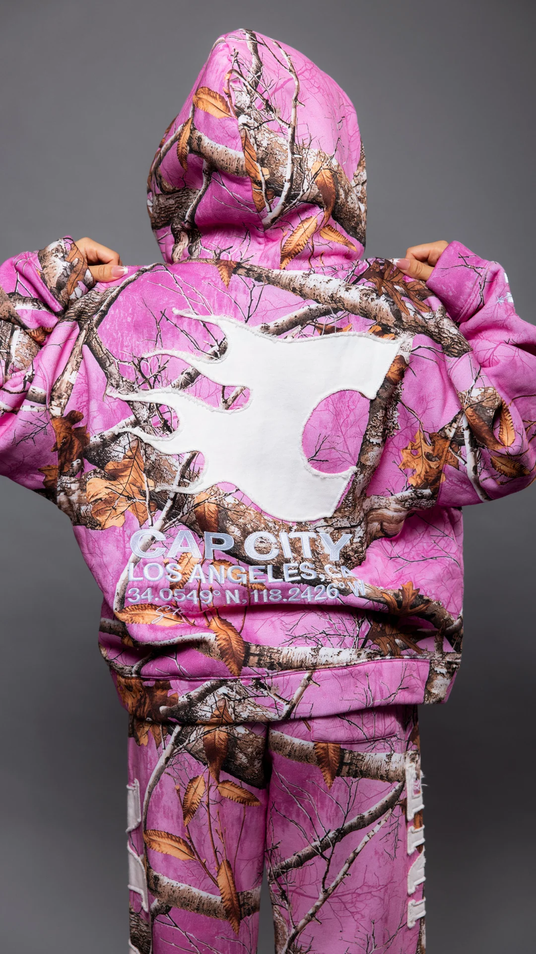 CAP CITY X SHORELINE MAFIA PINK CAMO ZIP UP HOODIE - UNISEX - Image 4