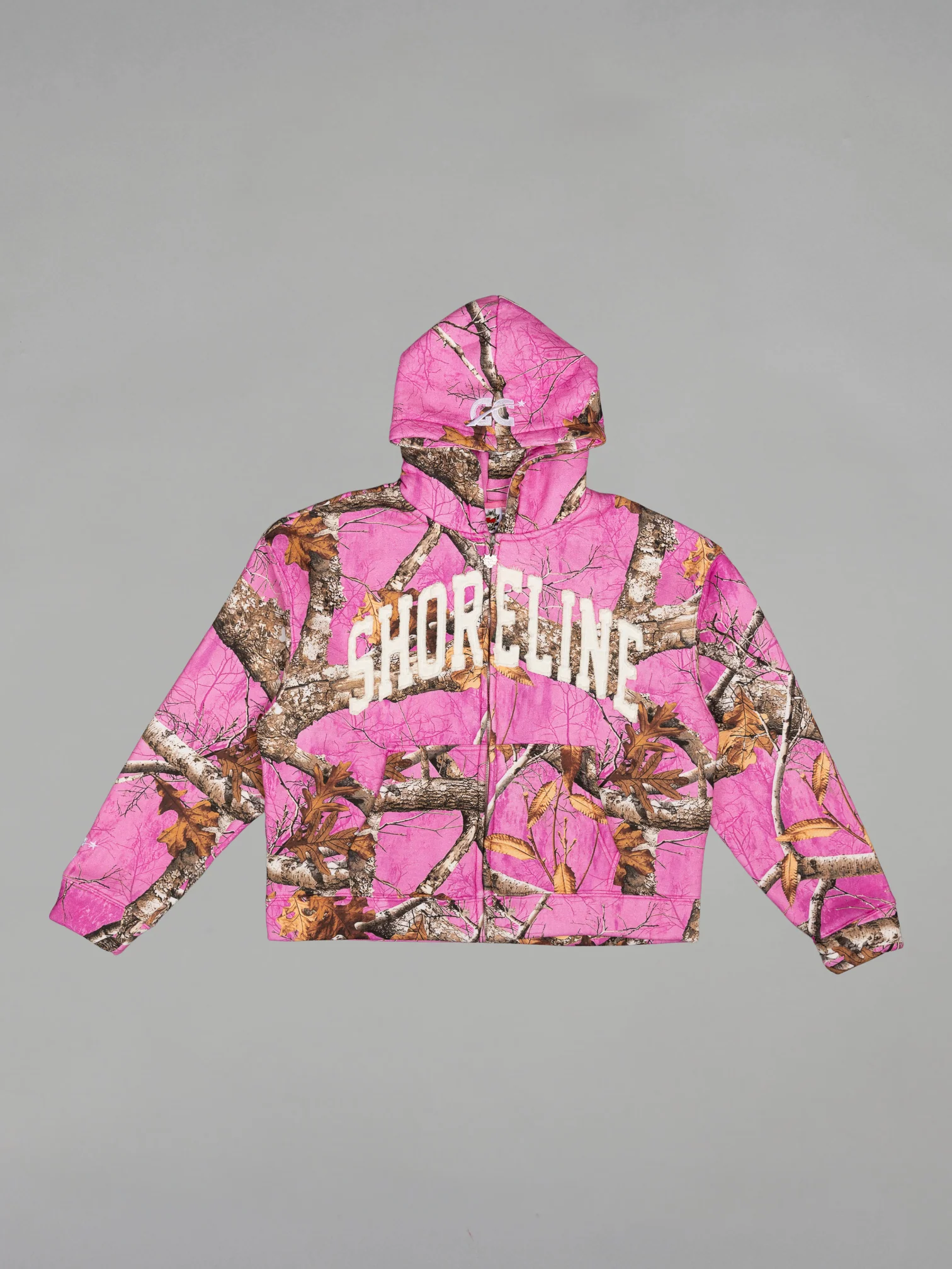 CAP CITY X SHORELINE MAFIA PINK CAMO ZIP UP HOODIE - UNISEX - Image 6