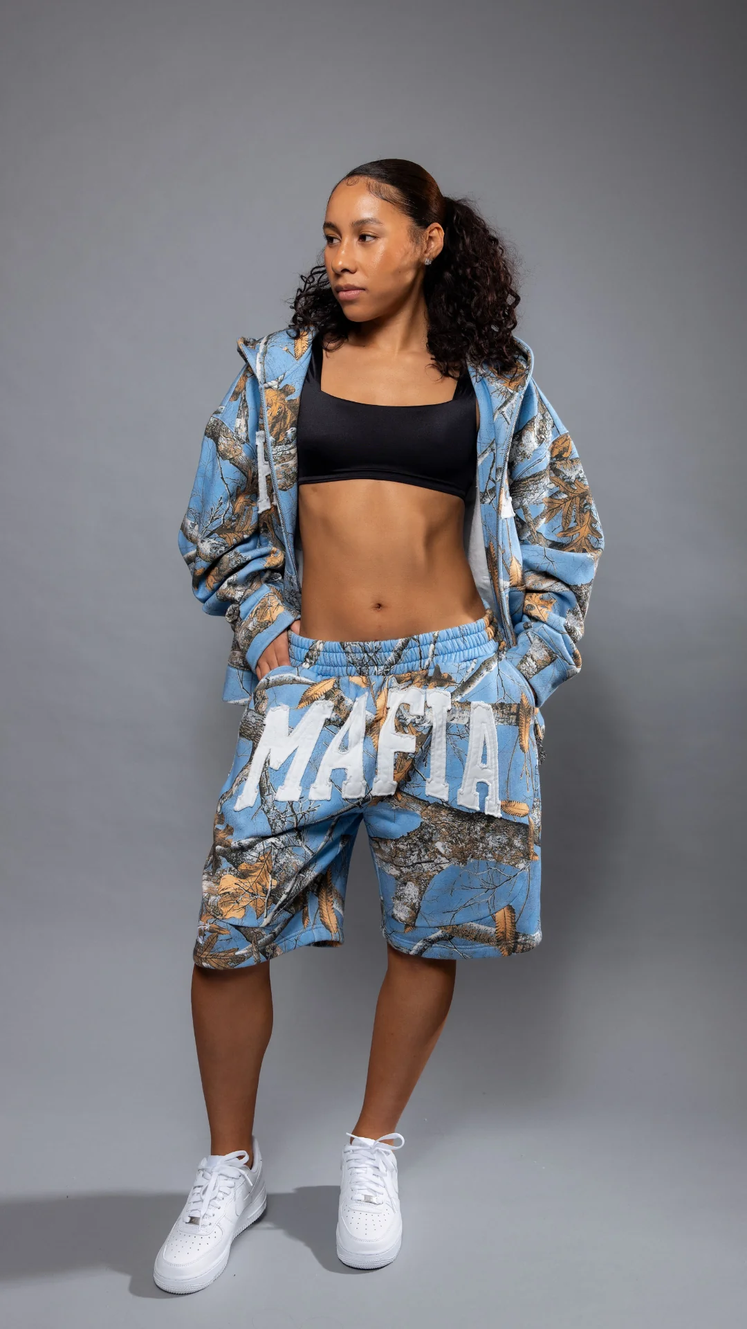 CAP CITY X SHORELINE MAFIA SKY BLUE CAMO SHORTS -UNISEX - Image 3