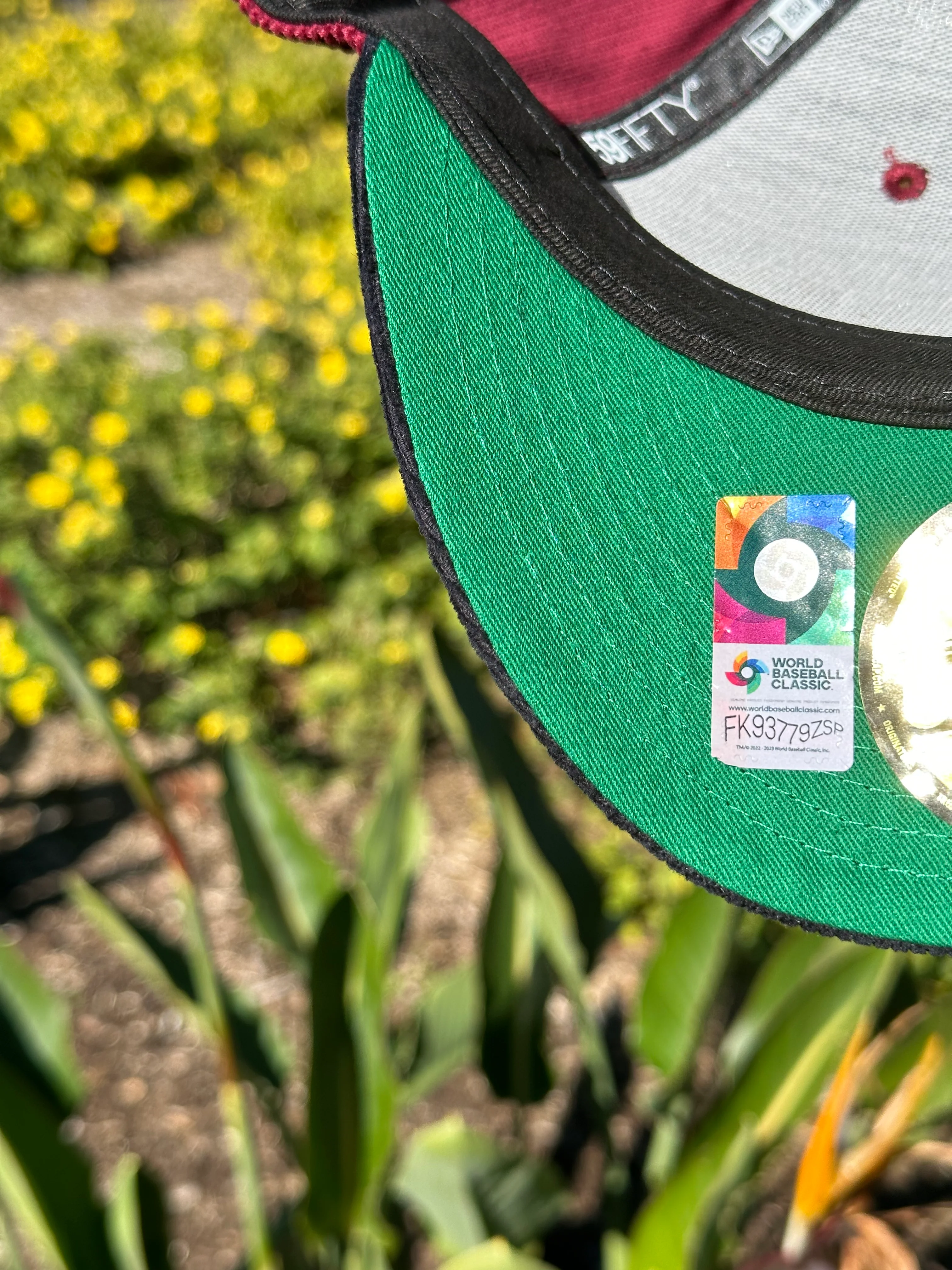 NEW ERA EXCLUSIVE 59FIFTY BURGUNDY/NAVY CORDUROY MEXICO SCRIPT W/ MEXICO FLAG SIDE PATCH - Image 8