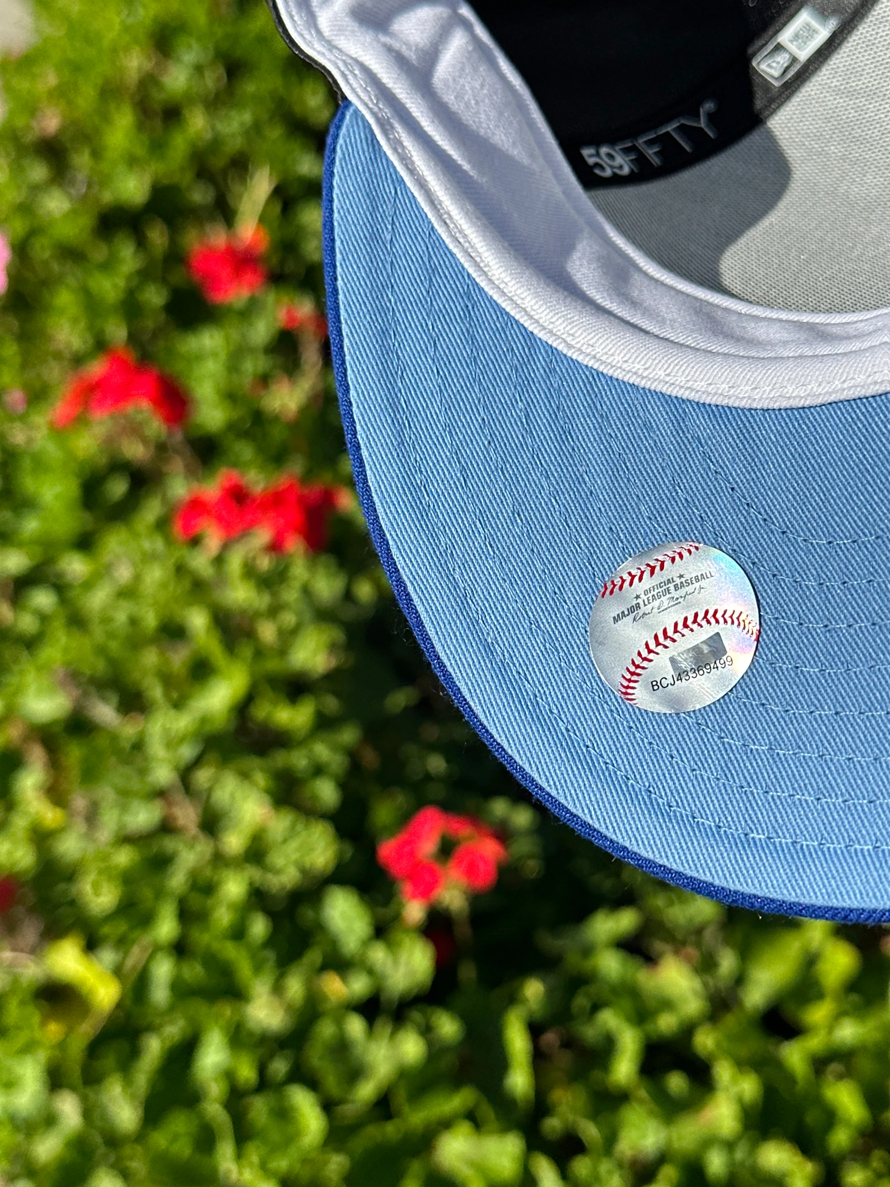 NEW ERA EXCLUSIVE 59FIFTY SATIN/BLUE LOS ANGELES DODGERS W/ 100TH ANNIVERSARY SIDEPATCH - Image 8