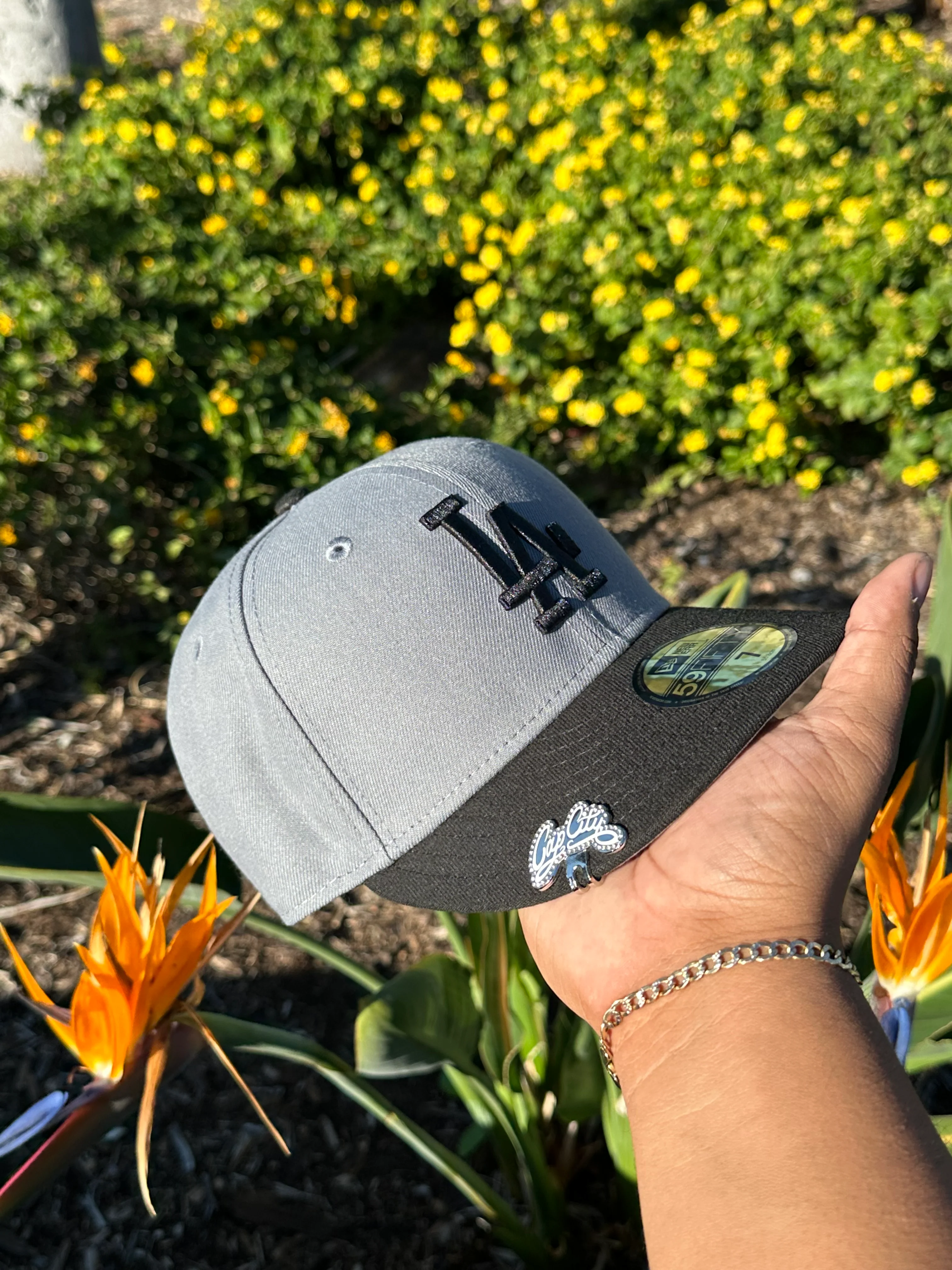 NEW ERA EXCLUSIVE 59FIFTY DARK GREY/BLACK LOS ANGELES DODGERS TWO TONE - Image 3