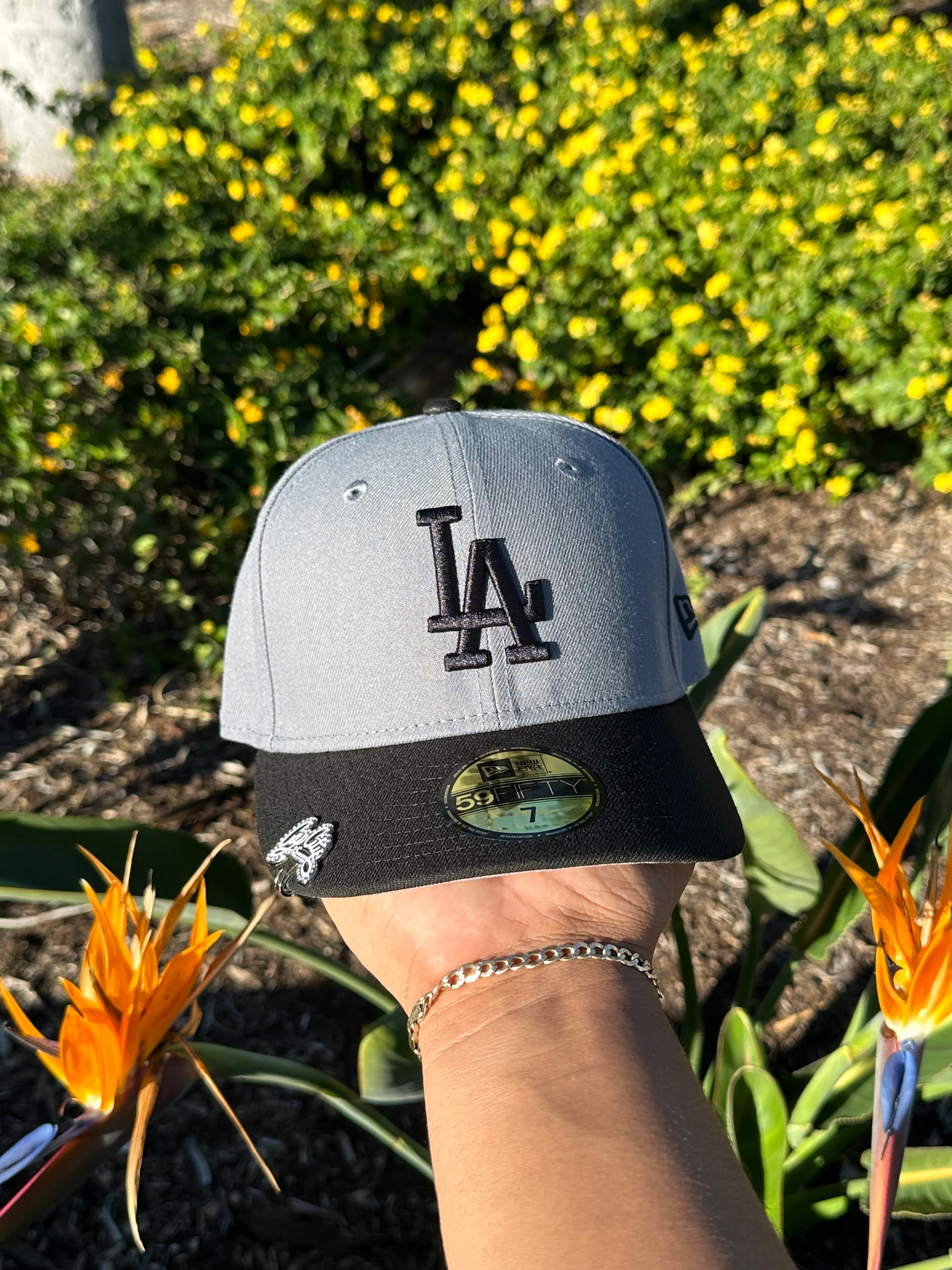 NEW ERA EXCLUSIVE 59FIFTY DARK GREY/BLACK LOS ANGELES DODGERS TWO TONE - Image 4