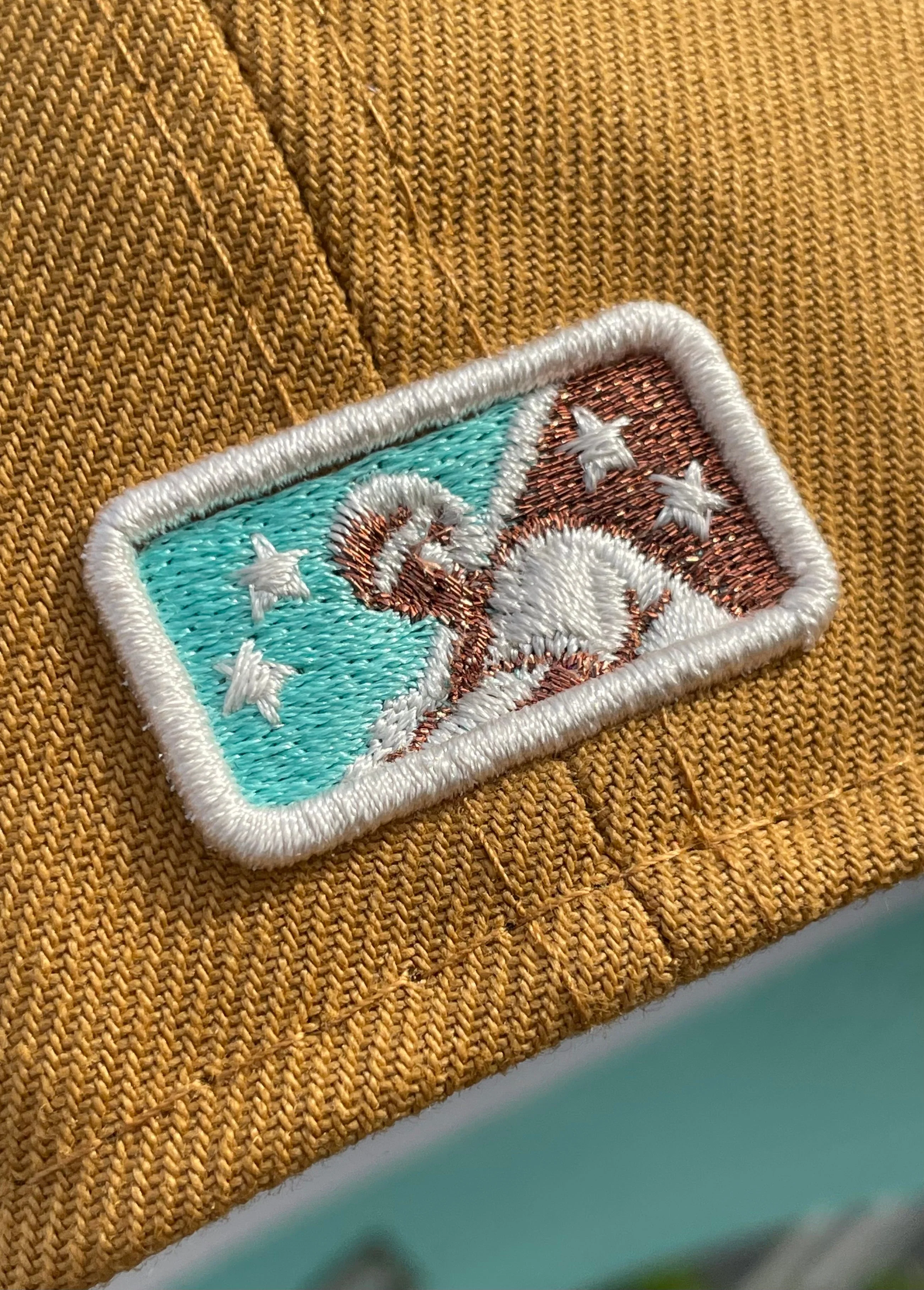 NEW ERA EXCLUSIVE 59FIFTY TAN/WALNUT BUFFALO BISONS W/ HOMETOWN COLLECTION PATCH - Image 6