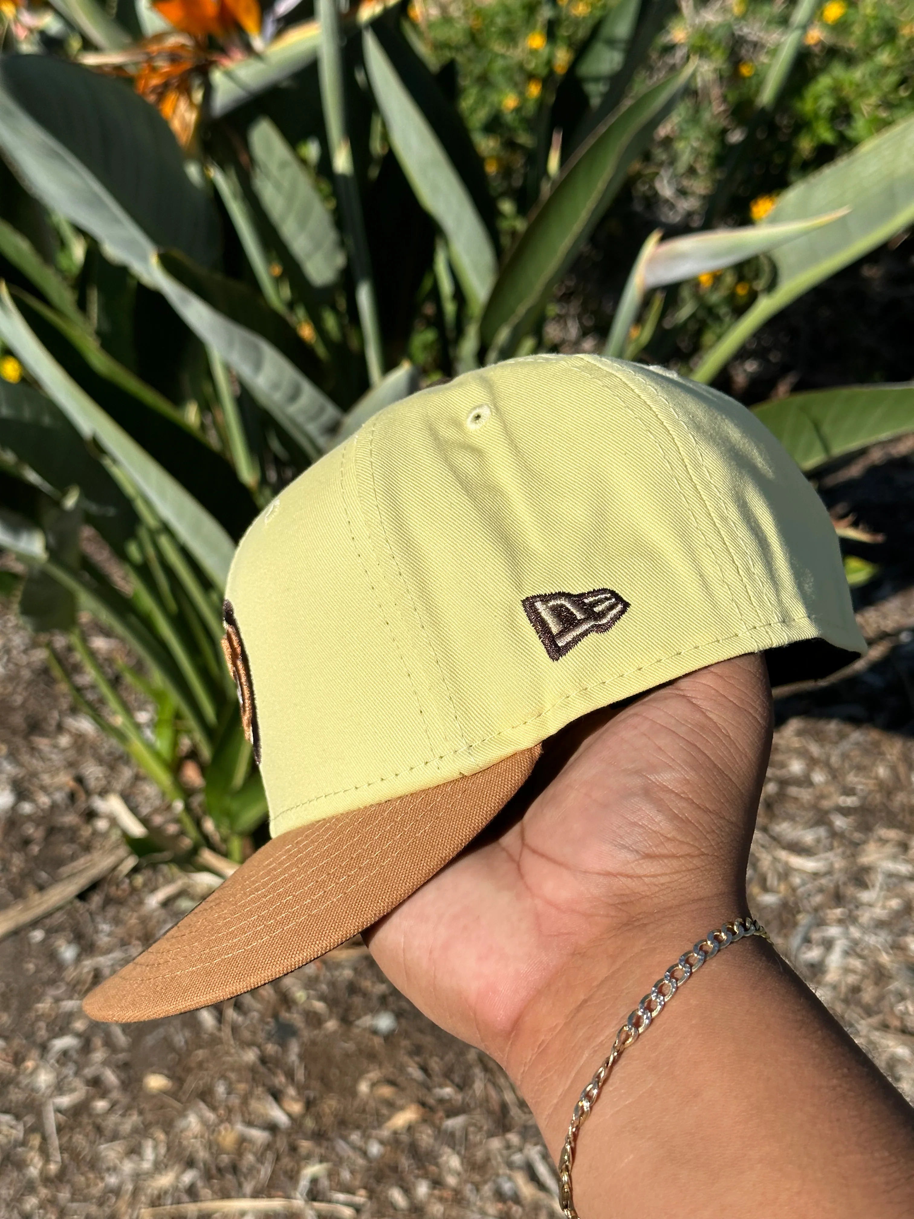 NEW ERA EXCLUSIVE 59FIFTY YELLOW/KHAKI CHICAGO CUBS W/ 1990 ALL STAR GAME PATCH - Image 5