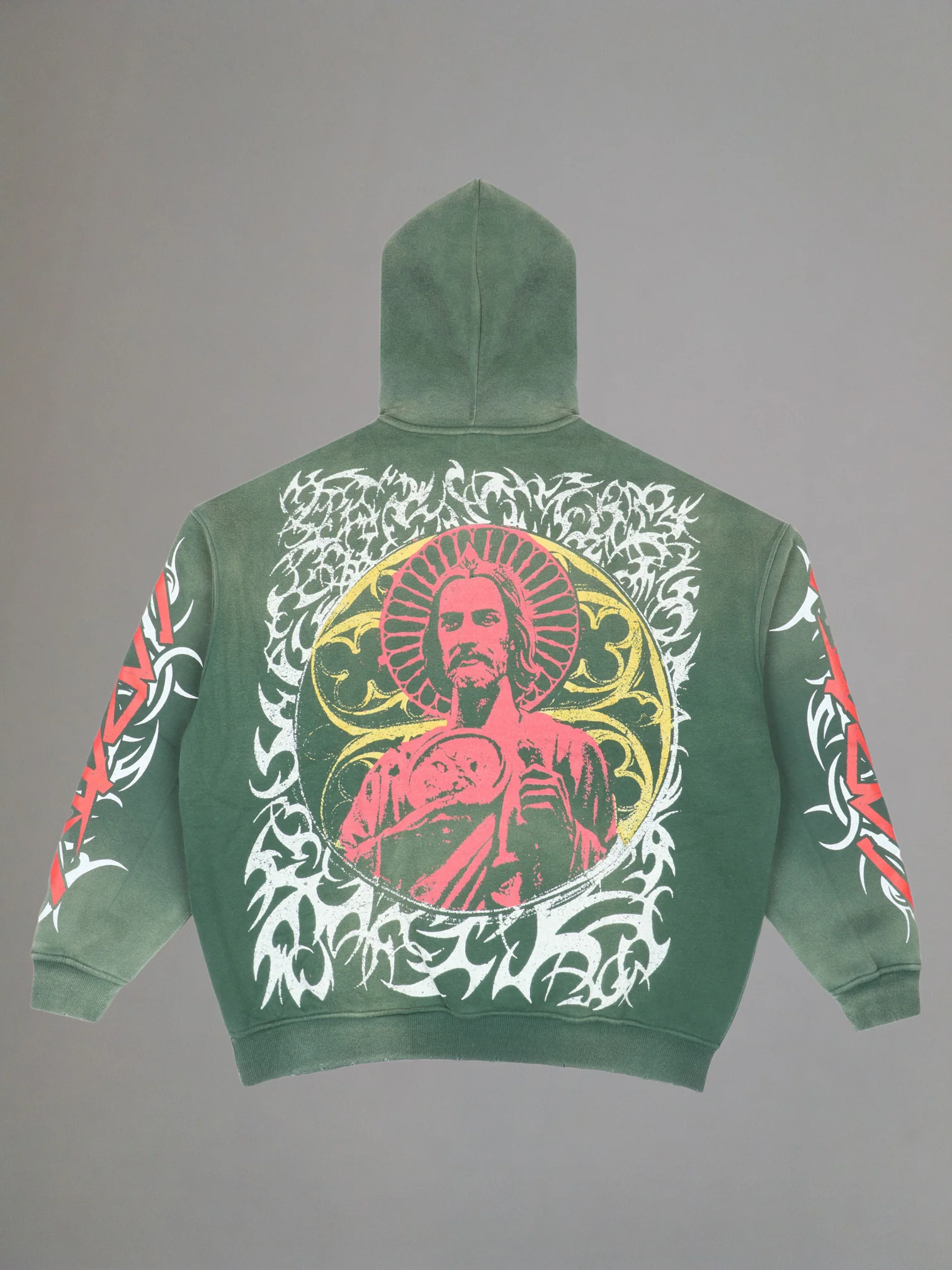 EXCLUSIVE CLUB x RANCHO HUMILDE GREEN HOODIE - Image 5