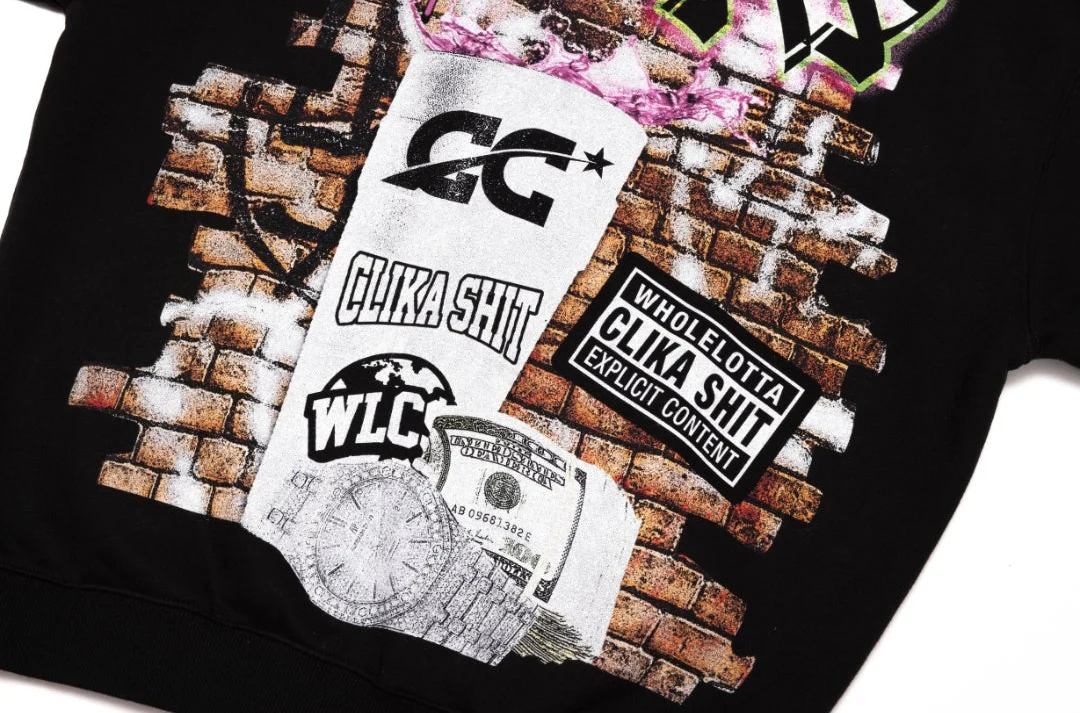 NEW* HERENCIA DE PATRONES x CAP CITY BLACK "CLIKA SHI" ZIP UP HOODIE - Image 6