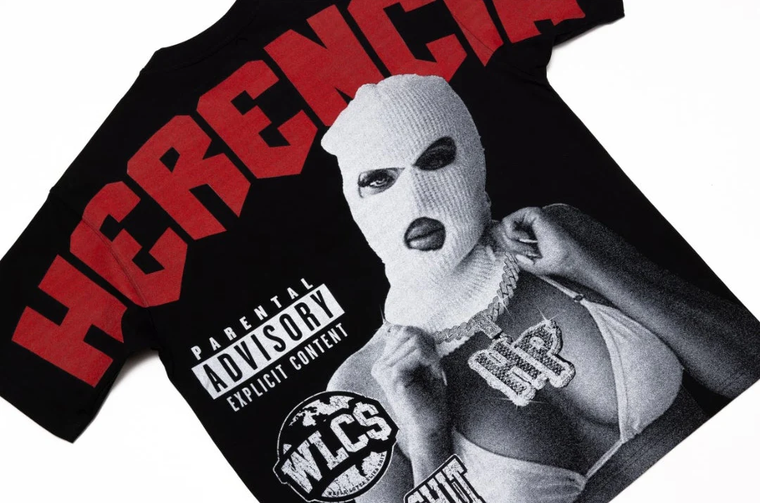 NEW* HERENCIA DE PATRONES x CAP CITY BLACK/RED HERENICA TEE - Image 5