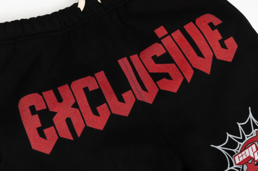 NEW* HERENCIA DE PATRONES x CAP CITY BLACK/RED "WHOLE LOTTA CLIKA SHI" SWEATS - Image 3