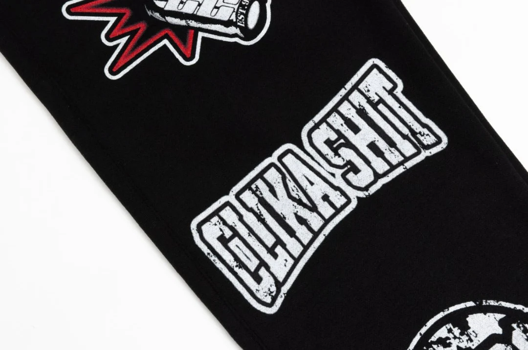 NEW* HERENCIA DE PATRONES x CAP CITY BLACK/RED "WHOLE LOTTA CLIKA SHI" SWEATS - Image 6