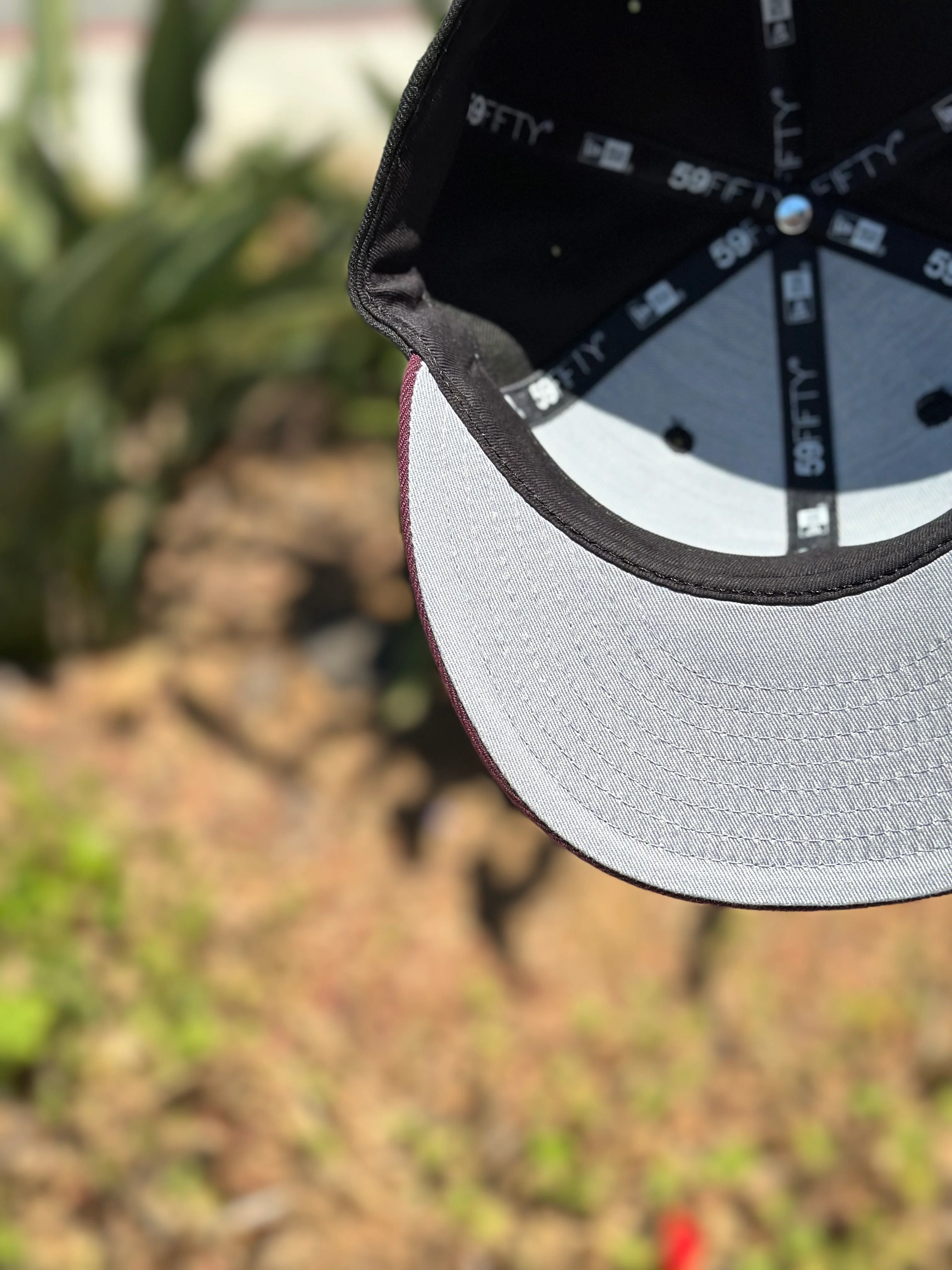 NEW ERA 59FIFTY BLACK/BURGUNDY LOS ANGELES DODGERS W/ 100TH ANNIVERSARY SIDE PATCH - Image 8