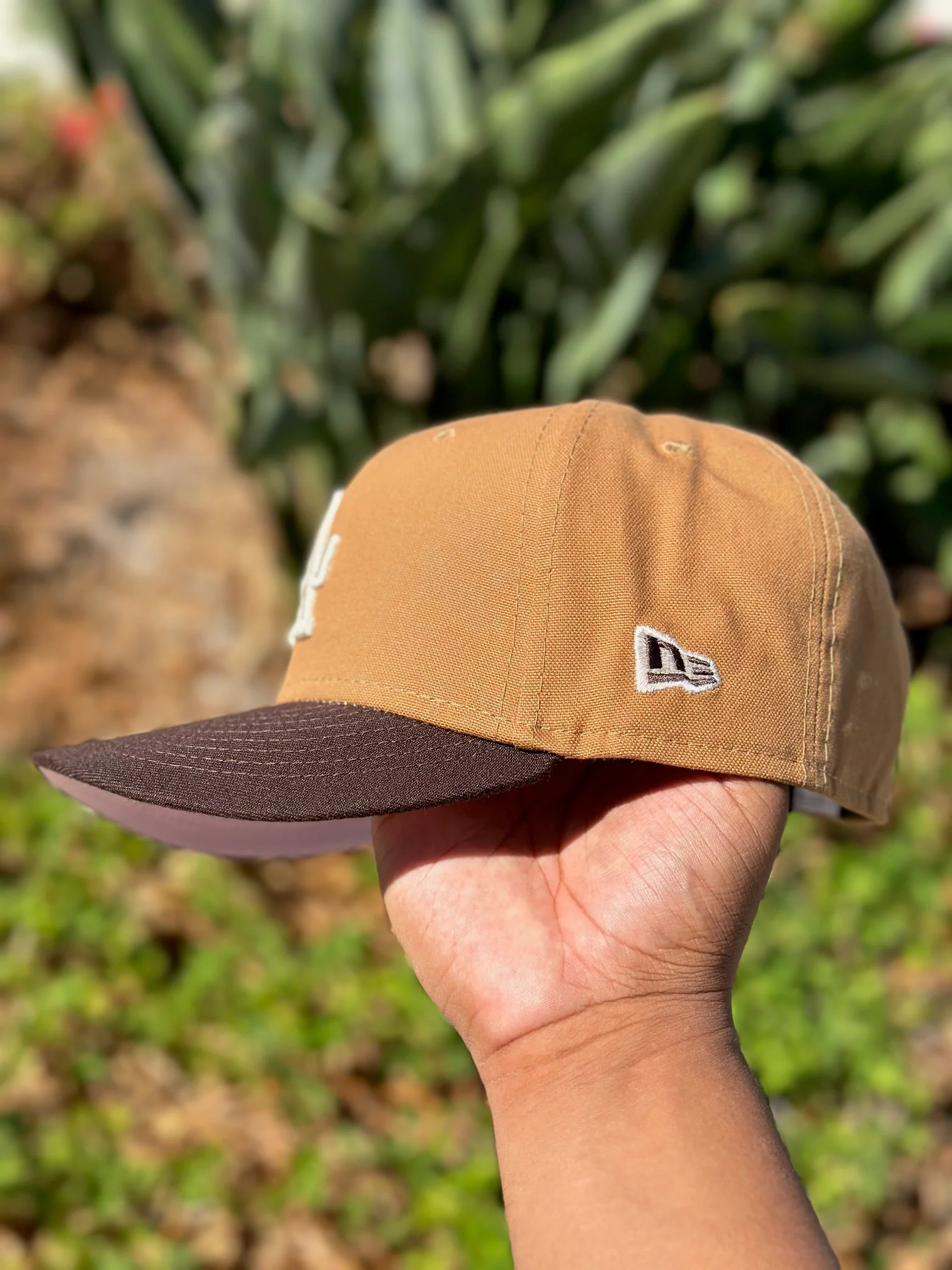 NEW ERA 59FIFTY TAN/WALNUT LOS ANGELES DODGERS W/ 1959 ALL STAR GAME SIDE PATCH - Image 5