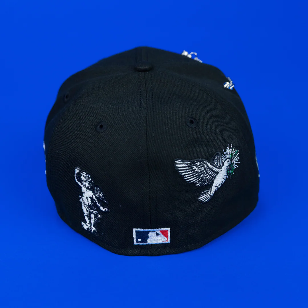 NEW ERA EXCLUSIVE 59FIFTY BLACK ATLANTA BRAVES "HEAVENLY CITY" W/ 2017 INAUGURAL SEASON SIDE PATCH *FREE BLIP INCLUDED - Image 4
