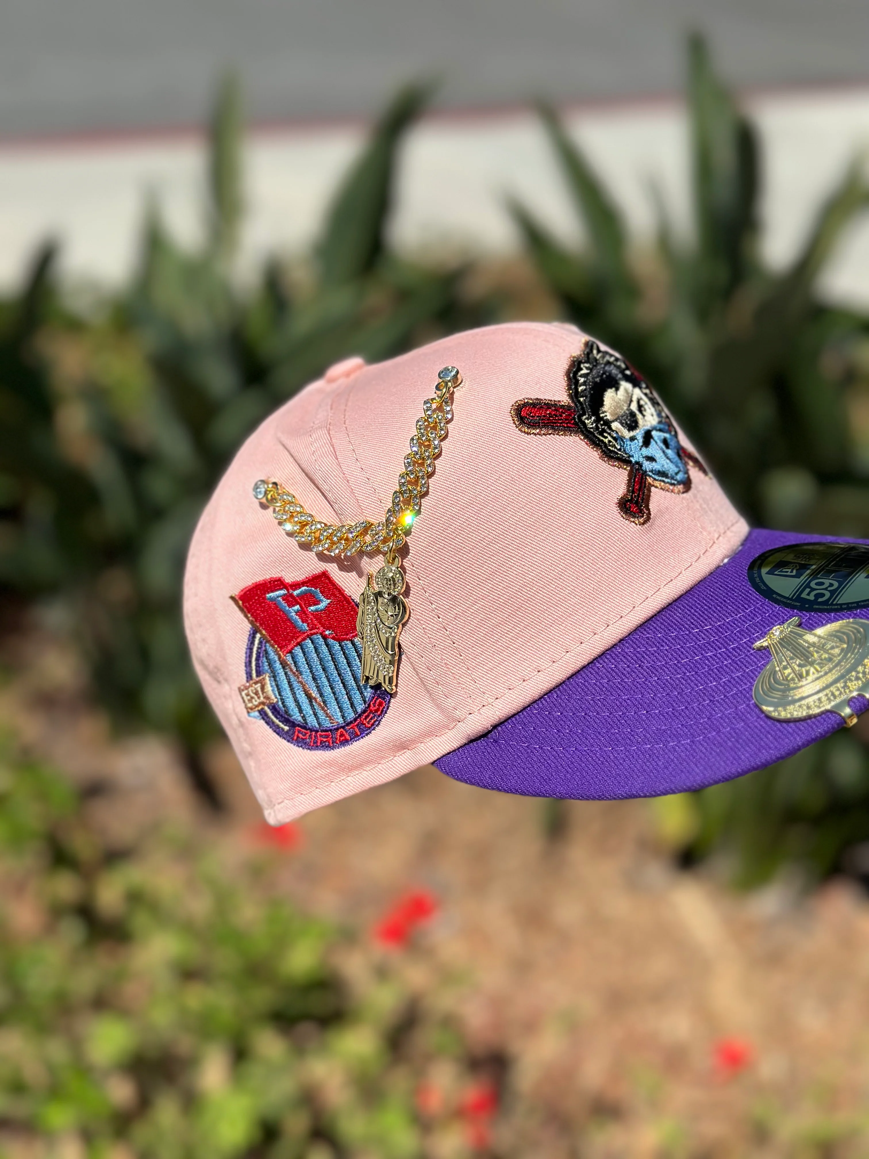 NEW ERA EXCLUSIVE 59FIFTY BLUSH/PURPLE PITTSBURGH PIRATES W/ 1959 ALL STAR GAME PATCH - Image 3