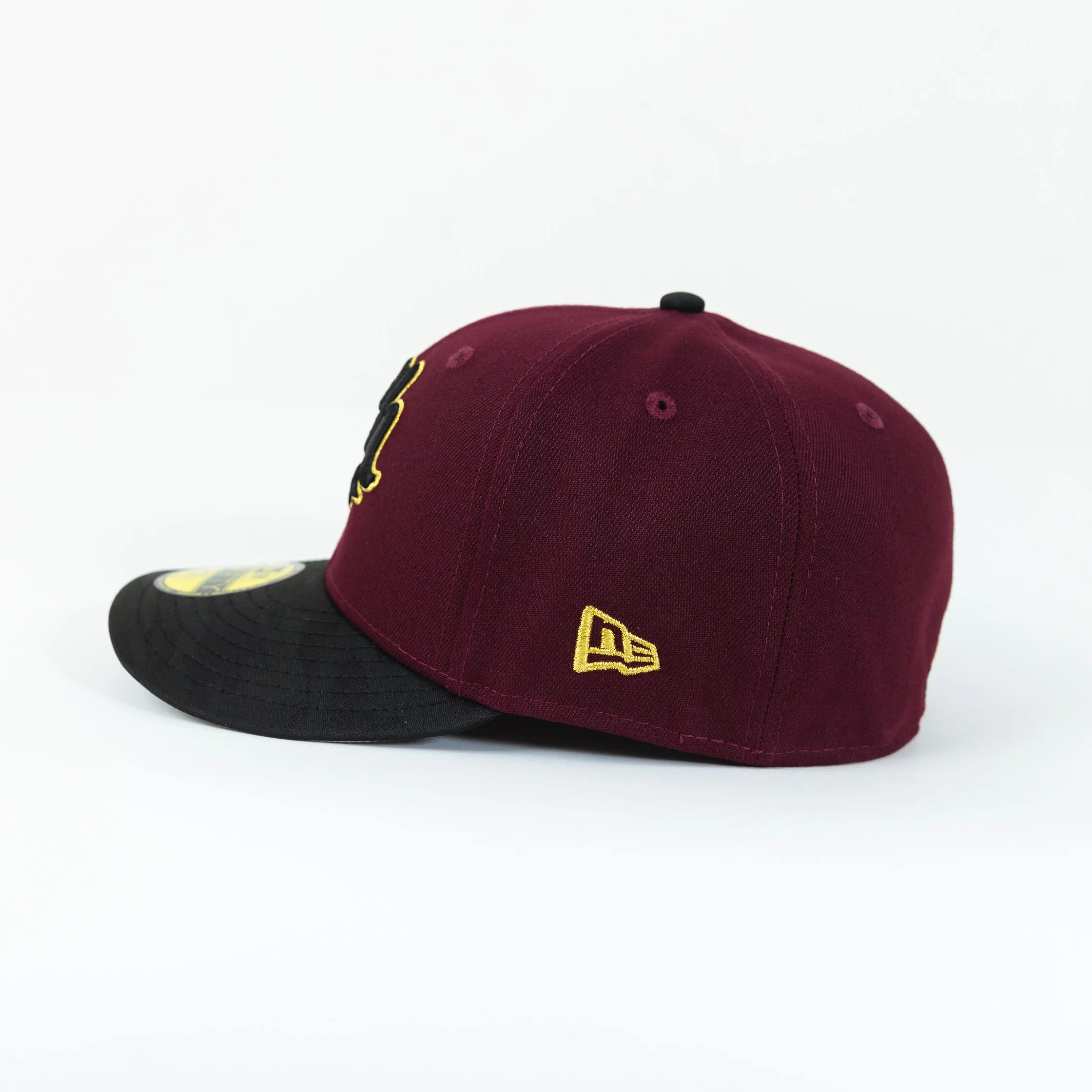 NEW ERA EXCLUSIVE 59FIFTY MAROON/ BLACK CAMO CHARROS DE JALISCO W/ MEXICO FLAG SIDE PATCH - Image 3