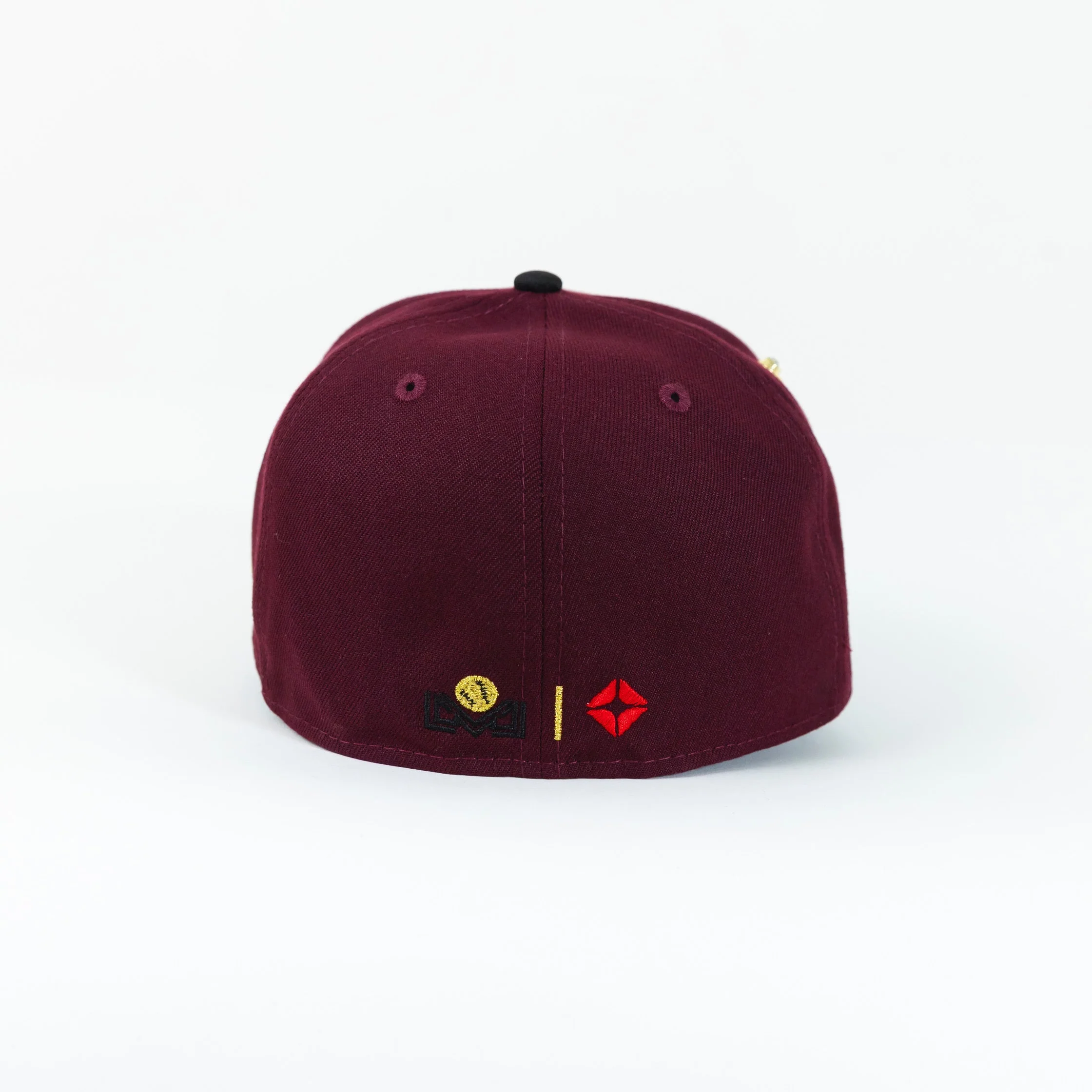 NEW ERA EXCLUSIVE 59FIFTY MAROON/ BLACK CAMO CHARROS DE JALISCO W/ MEXICO FLAG SIDE PATCH - Image 4