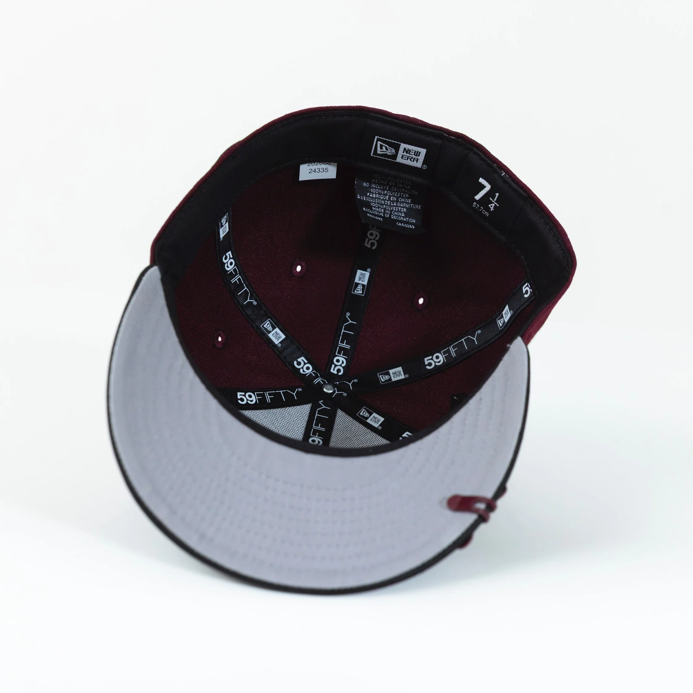 NEW ERA EXCLUSIVE 59FIFTY MAROON/ BLACK CAMO CHARROS DE JALISCO W/ MEXICO FLAG SIDE PATCH - Image 5