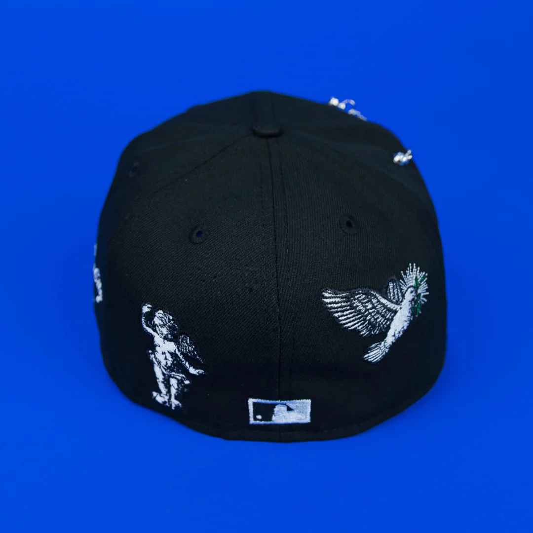 NEW ERA EXCLUSIVE 59FIFTY BLACK CHICAGO WHITE SOX "HEAVENLY CITY" W/ 1917 WORLD SERIES SIDE PATCH *FREE BLIP INCLUDED - Image 4