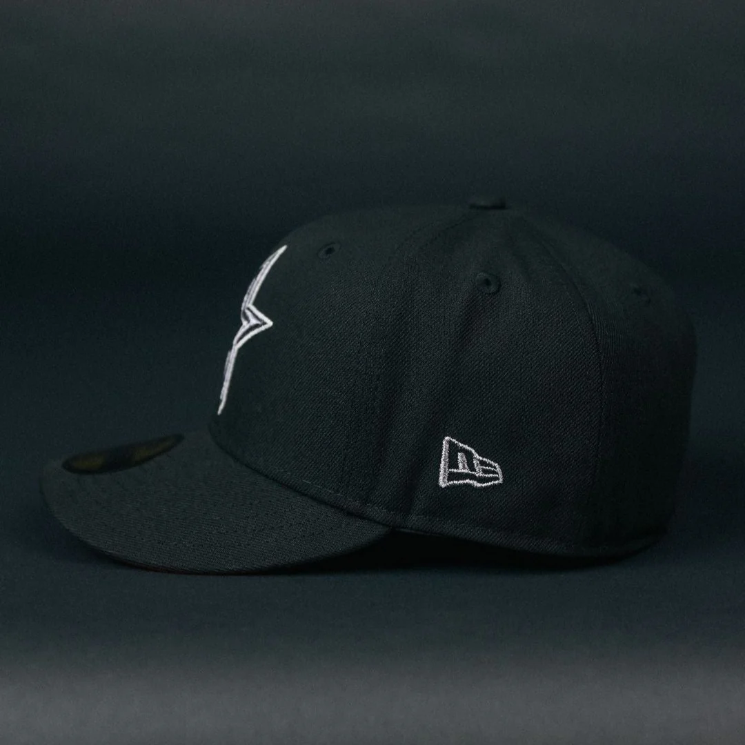 NEW ERA EXCLUSIVE 59FIFTY BLACK HOUSTON ASTROS W/ ASTRODOME SIDE PATCH - Image 3