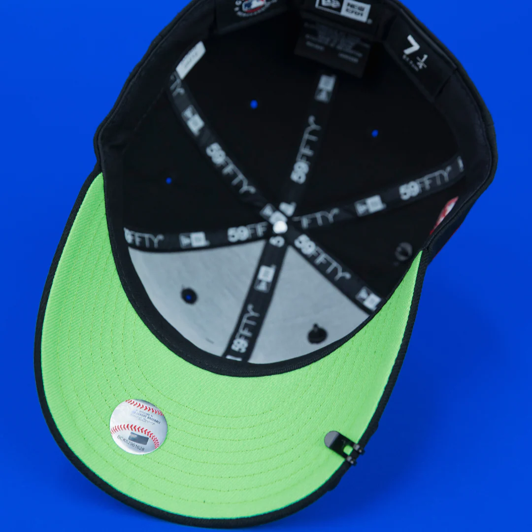 NEW ERA EXCLUSIVE 59FIFTY BLACK LOS ANGELES DODGERS "HEAVENLY CITY" W/ 1984 OLYMPIC SIDE PATCH *FREE BLIP INCLUDED - Image 5