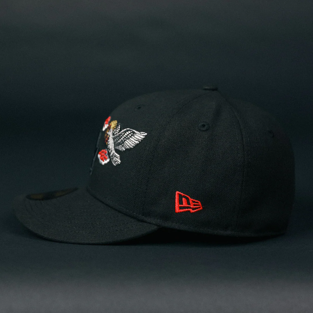 NEW ERA EXCLUSIVE 59FIFTY BLACKED OUT LOS ANGELES DODGERS "HEAVENLY CITY" W/ SHOHEI OHTANI SIDE PATCH - Image 4
