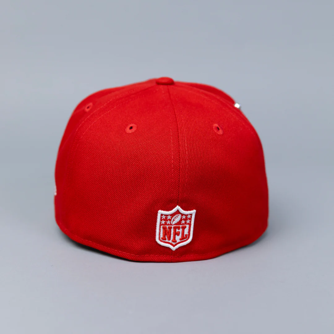 NEW ERA EXCLUSIVE 59FIFTY RED LOS ANGELES RAMS W/ 2004 PRO BOWL SIDE PATCH - Image 3