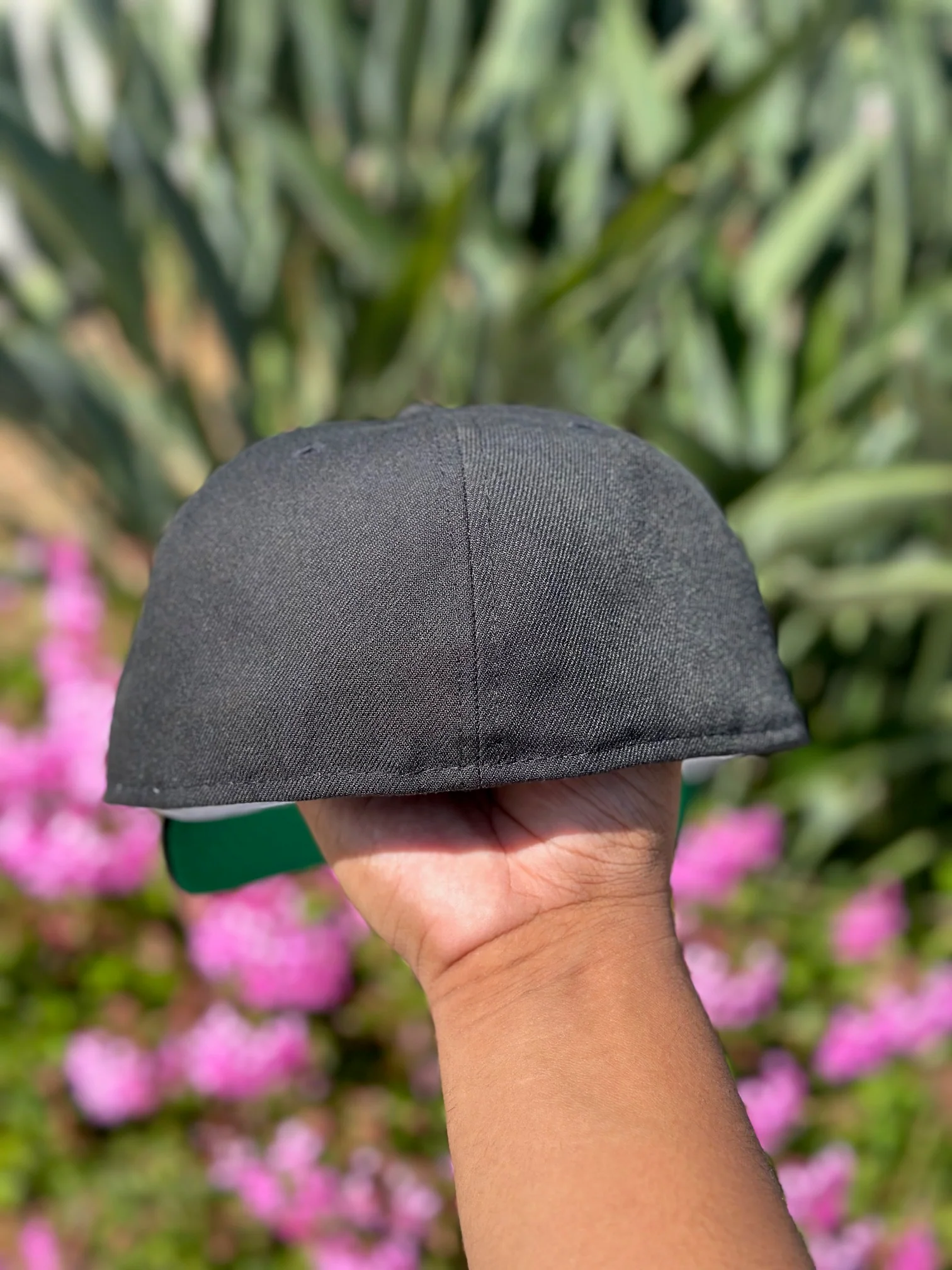 NEW ERA EXCLUSIVE 59FIFTY BLACK MIAMI DOLPHINS SCRIPT W/ NFL LOGO SIDE PATCH - Image 6