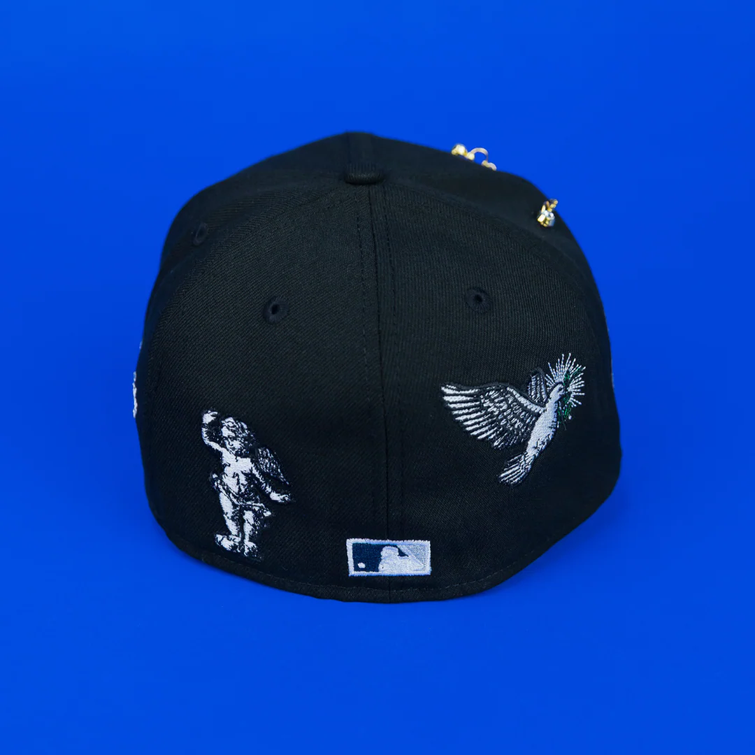 NEW ERA EXCLUSIVE 59FIFTY BLACK NEW YORK YANKEES "HEAVENLY CITY" W/ 1949 WORLD SERIES SIDE PATCH *FREE BLIP INCLUDED - Image 4