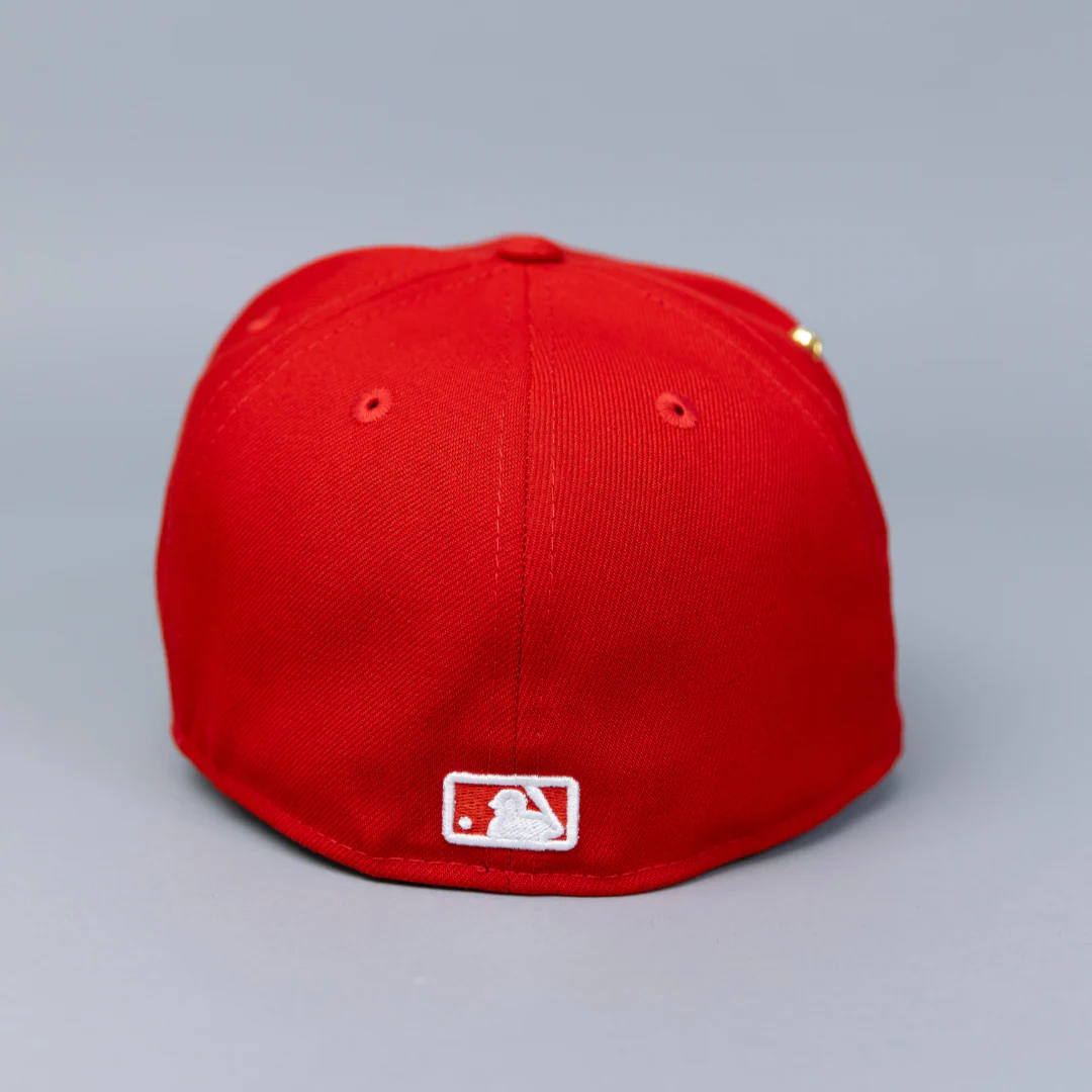NEW ERA EXCLUSIVE 59FIFTY RED NEW YORK YANKEES W/ 2000 WORLD SERIES SIDE PATCH - Image 3