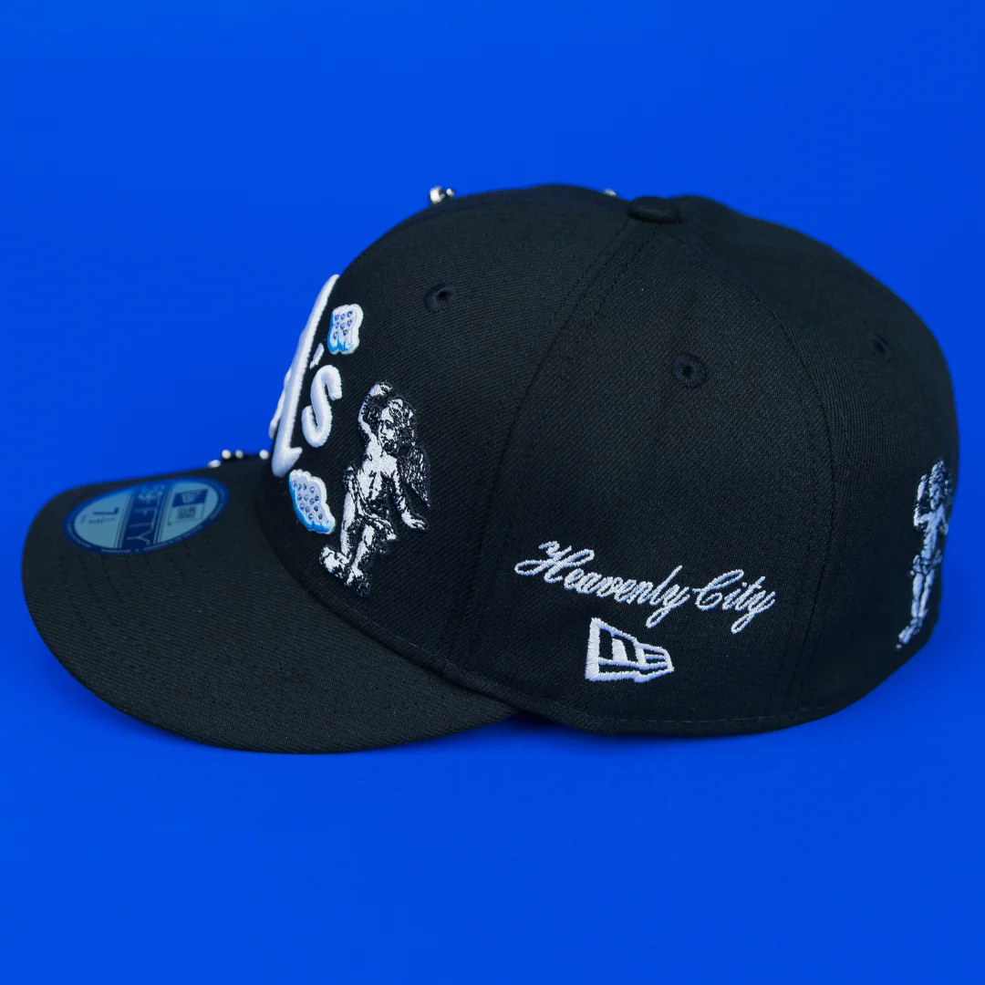 NEW ERA EXCLUSIVE 59FIFTY BLACK OAKLAND ATHLETICS "HEAVENLY CITY" W/ BATTLE OF THE BAY SIDE PATCH *FREE BLIP INCLUDED - Image 3