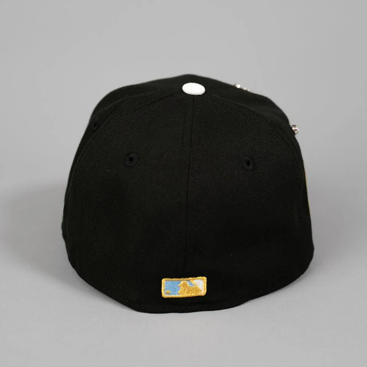 NEW ERA EXCLUSIVE 59FIFTY BLACK/ SATIN BLUE UPSIDE DOWN LOS ANGELES DODGERS W/ DODGER STADIUM SIDE PATCH - Image 4