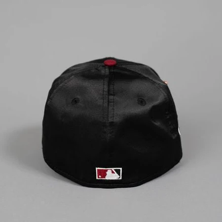 NEW ERA EXCLUSIVE 59FIFTY BLACK SATIN/ BURGUNDY UPSIDE DOWN LOS ANGELES DODGERS W/ 40TH ANNIVERSARY SIDE PATCH - Image 4