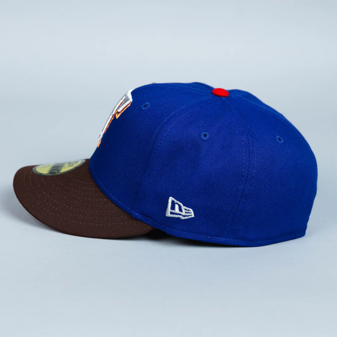 NEW ERA EXCLUSIVE 59FIFTY DARK BLUE/ BROWN TEXAS RANGERS W/ FINAL SEASON SIDE PATCH - Image 3