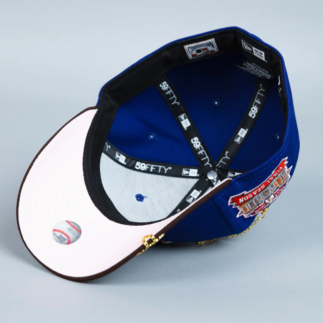 NEW ERA EXCLUSIVE 59FIFTY DARK BLUE/ BROWN TEXAS RANGERS W/ FINAL SEASON SIDE PATCH - Image 5
