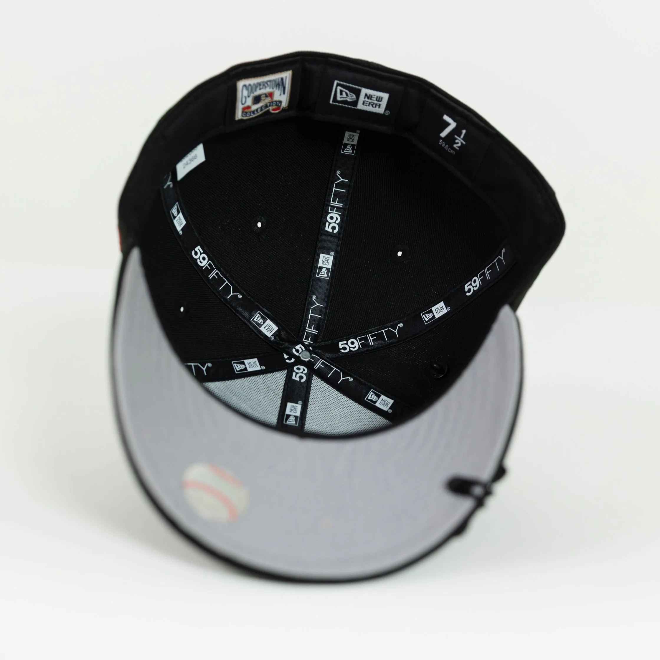 NEW ERA EXCLUSIVE 59FIFTY BLACK WASHINGTON NATIONALS W/ 45TH ANNIVERSARY SIDE PATCH - Image 5