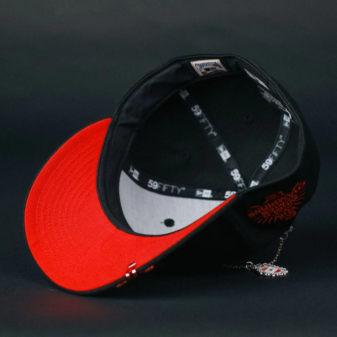 NEW ERA EXCLUSIVE 59FIFTY BLACKED OUT CHICAGO WHITE SOX W/ WORLD SERIES CHAMPIONS SIDE PATCH - Image 5