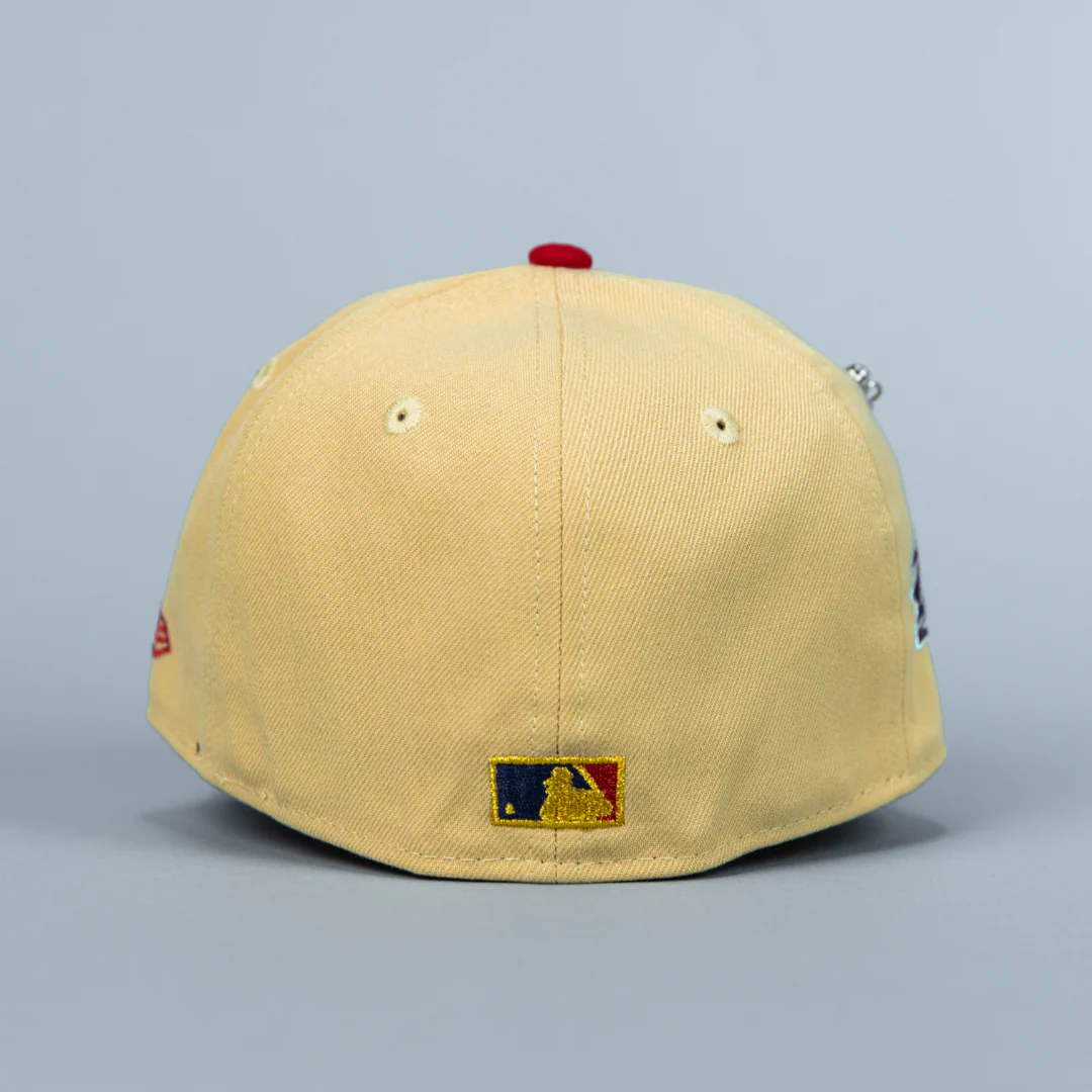 NEW ERA EXCLUSIVE 59FIFTY VEGAS GOLD/ NAVY NEW YORK METS W/ 40TH ANNIVERSARY SIDE PATCH - Image 3